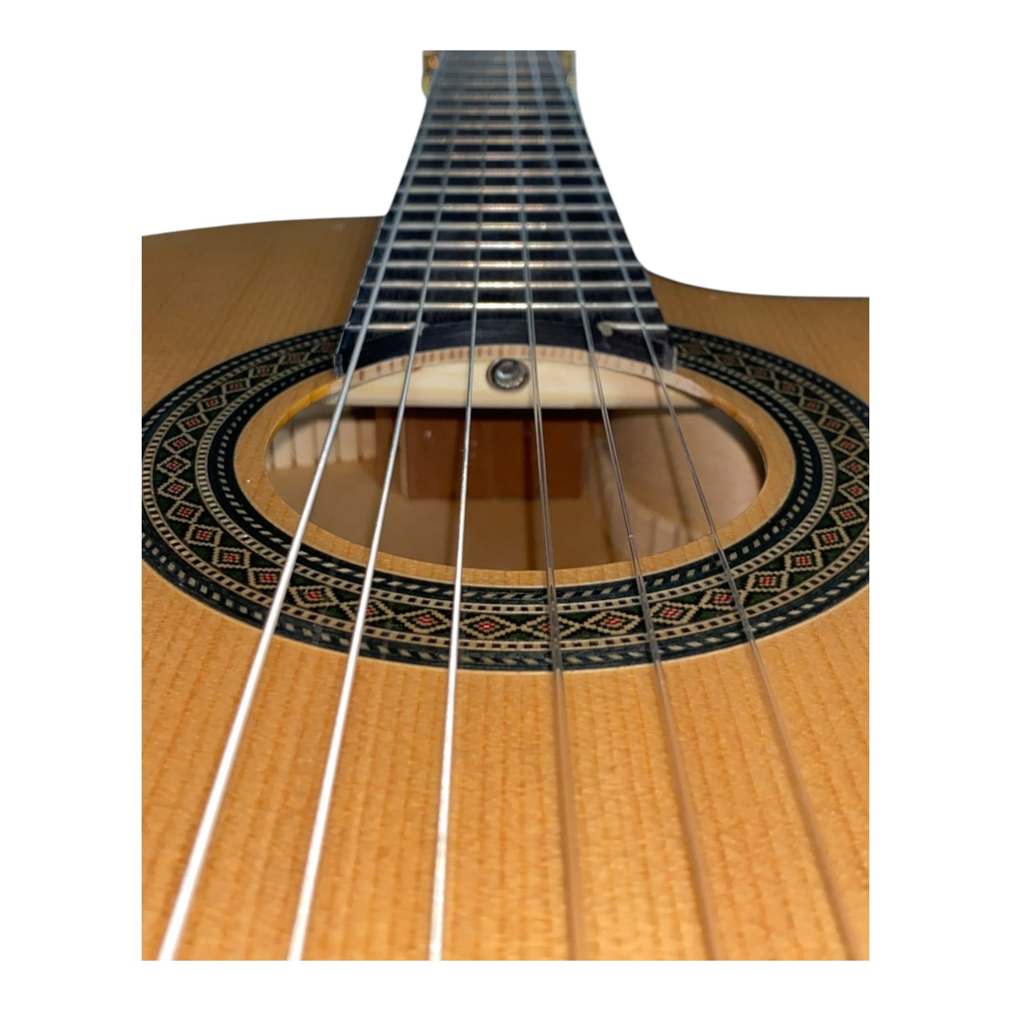 Haze Solid Spruce Top Flamed Maple Bowled Back Cutaway Classical Guitar w/ Double OS1 Vibration Pickups - SCG953BCEQN