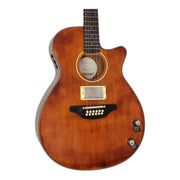 Haze SDG82812CHEQN Hybrid Acoustic – Electric 12 string Guitars Humbucker Saddle Height Adjustable - VBT