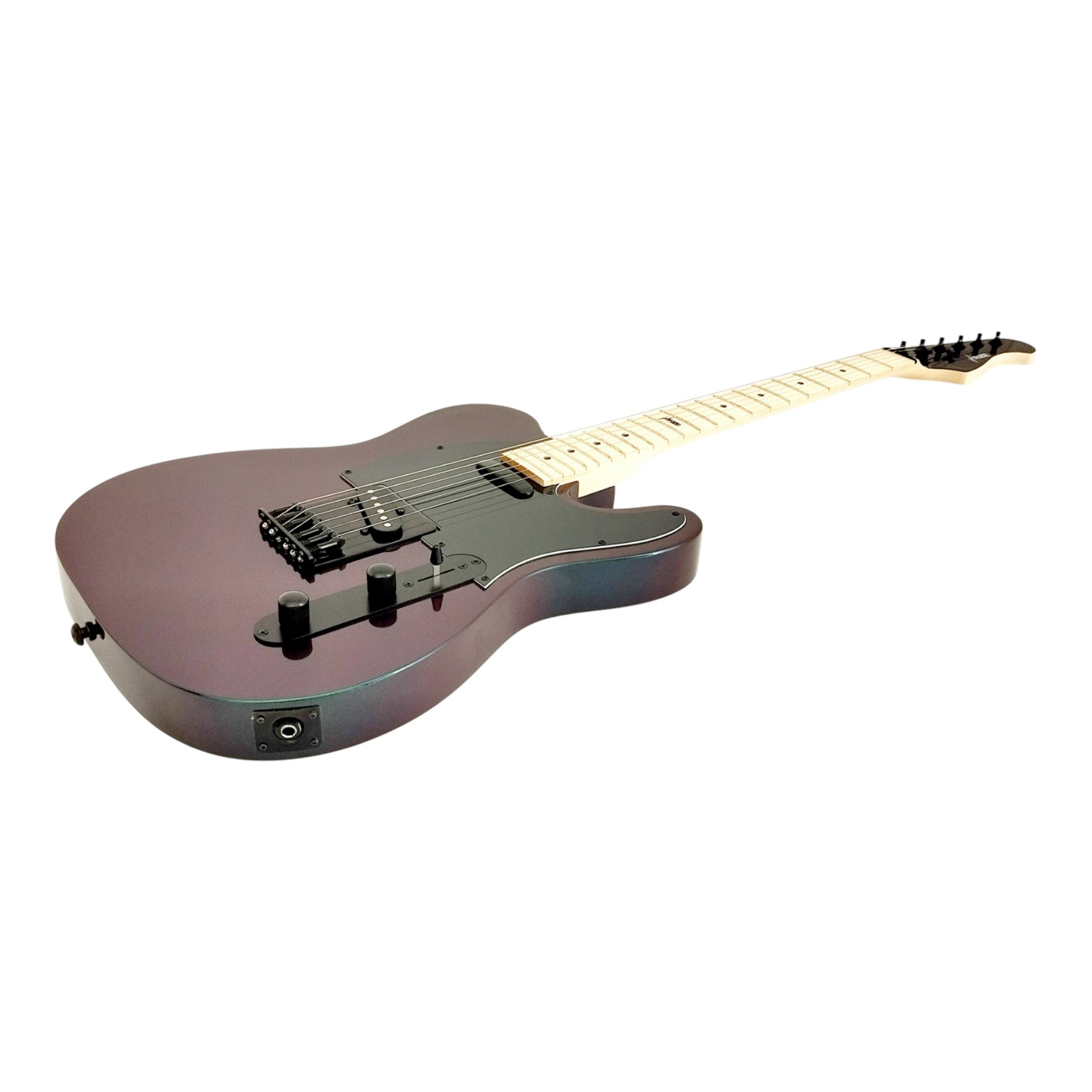 Haze SEG287 Chameleon Green/Purple Electric Guitar with Single Coils + 10W Amp. (Optional)
