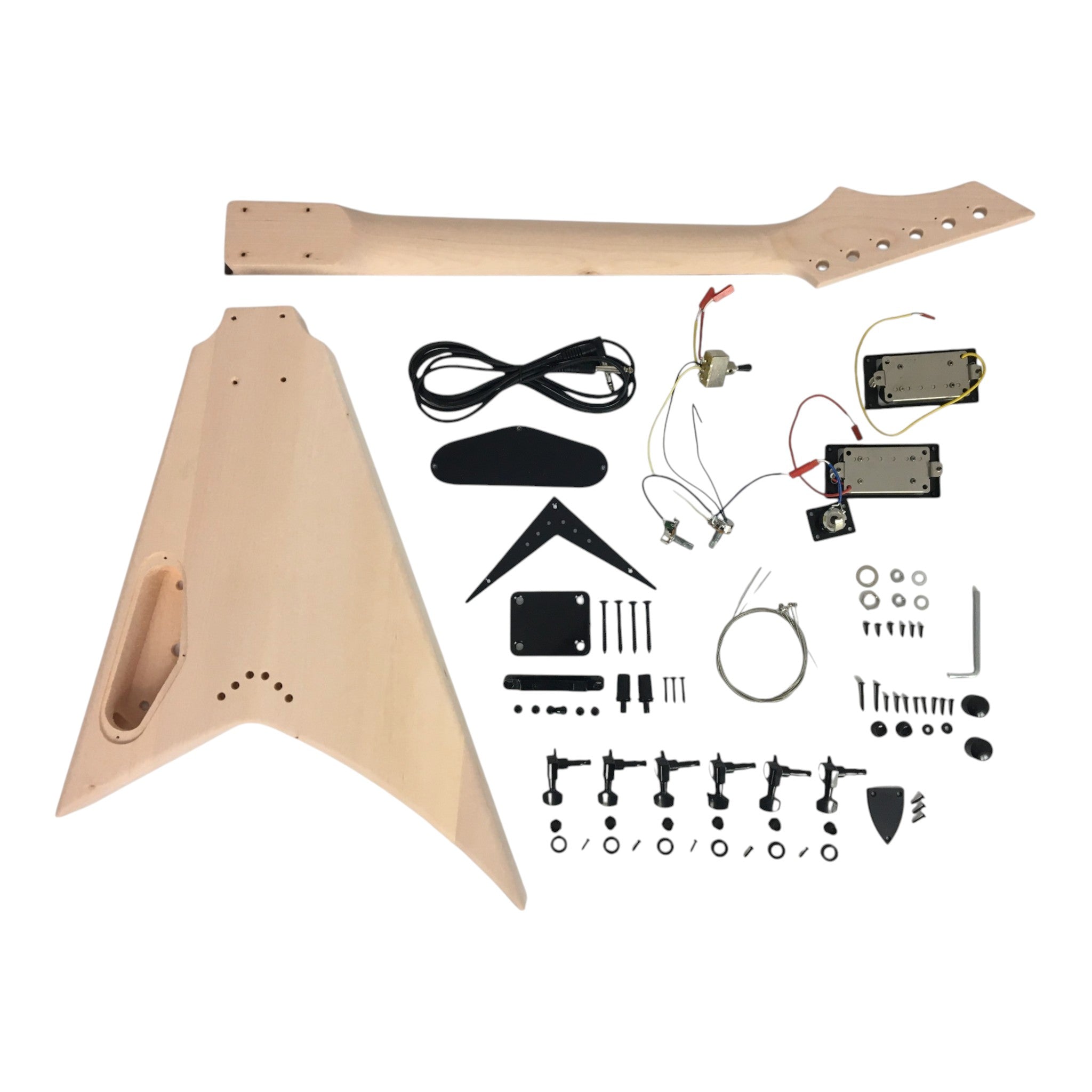 SFV50MDIY Solid Mahogany Body Electric Guitar DIY Kit, No-Soldering, H-H