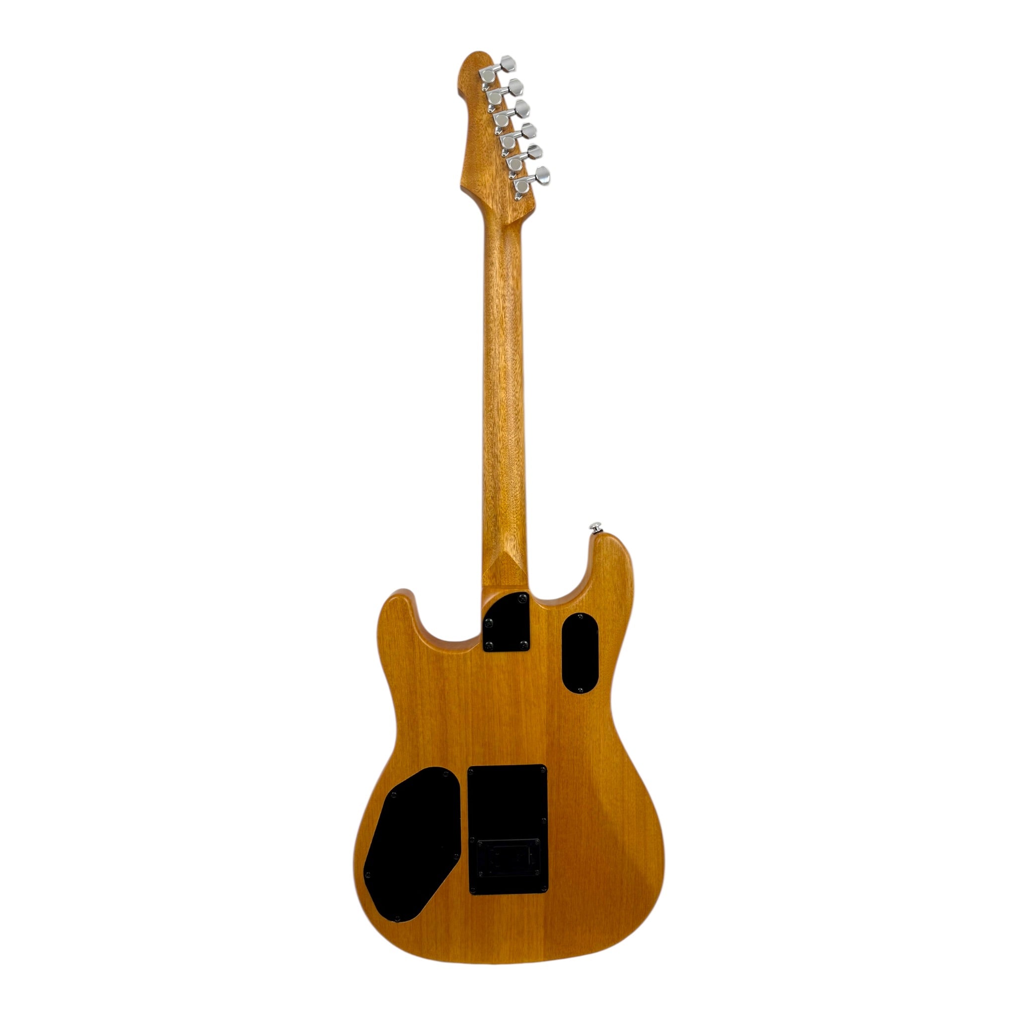 Haze STACOUSTASONIC “SonicBlend” Okoume Hollow-Body Hybrid HST Electric-Acoustic Guitar in Matte Deep Blue