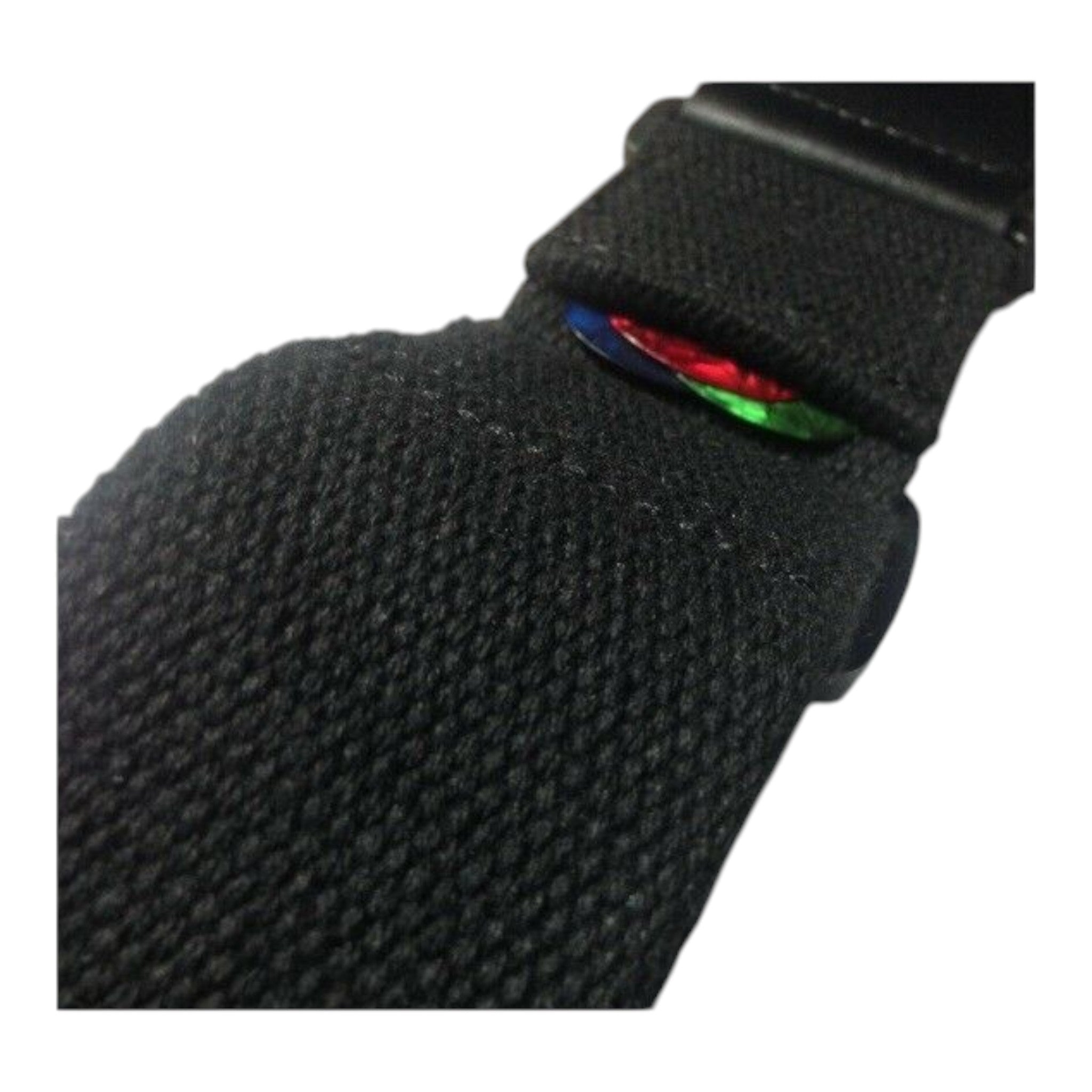 Haze STRPBLK Premium Cotton Guitar Strap – Matte Black with Silver Medallion