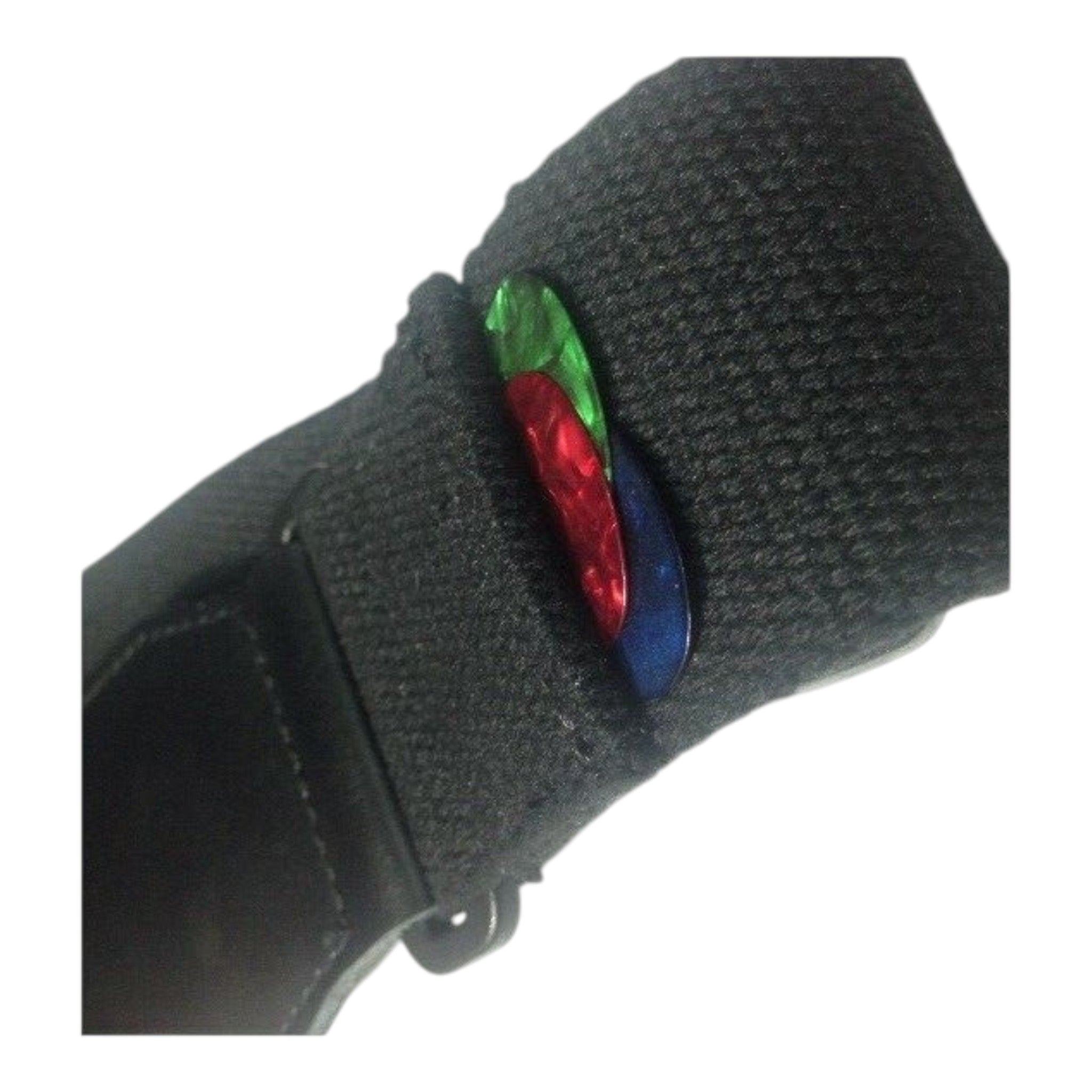 Haze STRPBLK Premium Cotton Guitar Strap – Matte Black with Silver Medallion