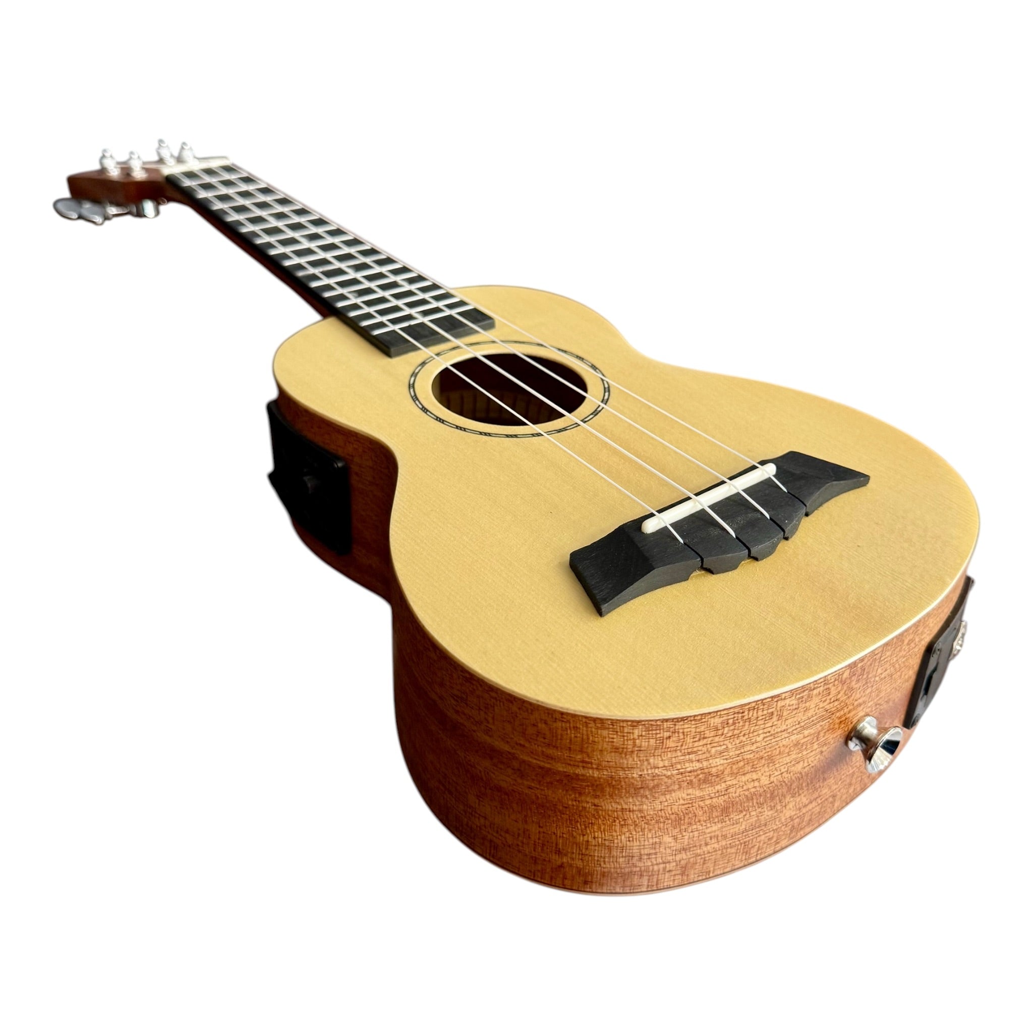 Haze UK120 Spruce Top Acoustic-Electric 21" Soprano Ukulele in Natural Matte - UK12021EQ