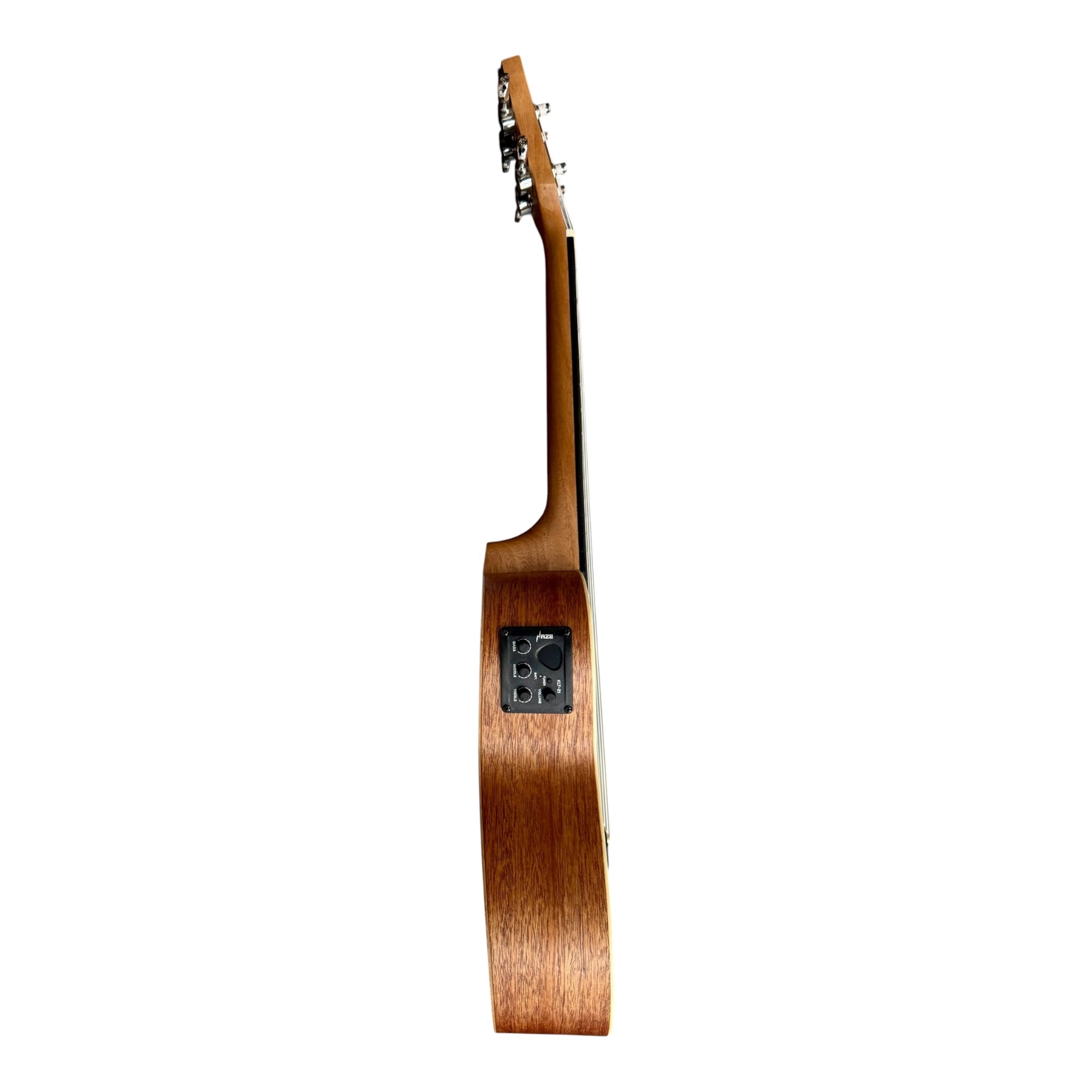 Haze UK120 Spruce Top Acoustic-Electric 21" Soprano Ukulele in Natural Matte - UK12021EQ
