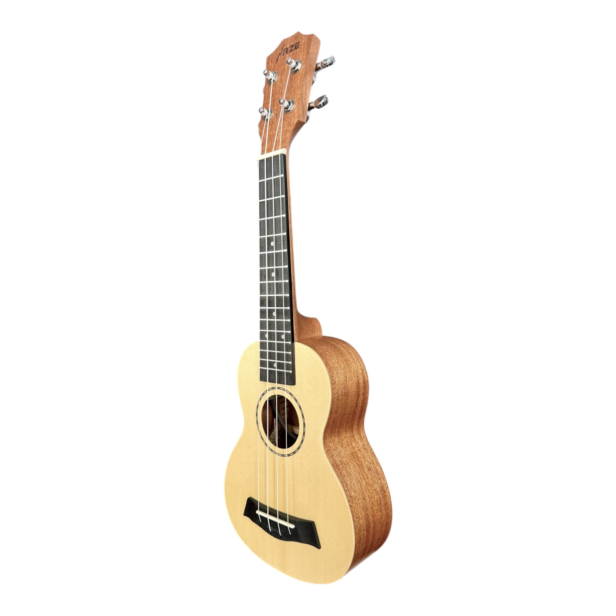 Haze UK120 Spruce Top Acoustic-Electric 21" Soprano Ukulele in Natural Matte - UK12021EQ