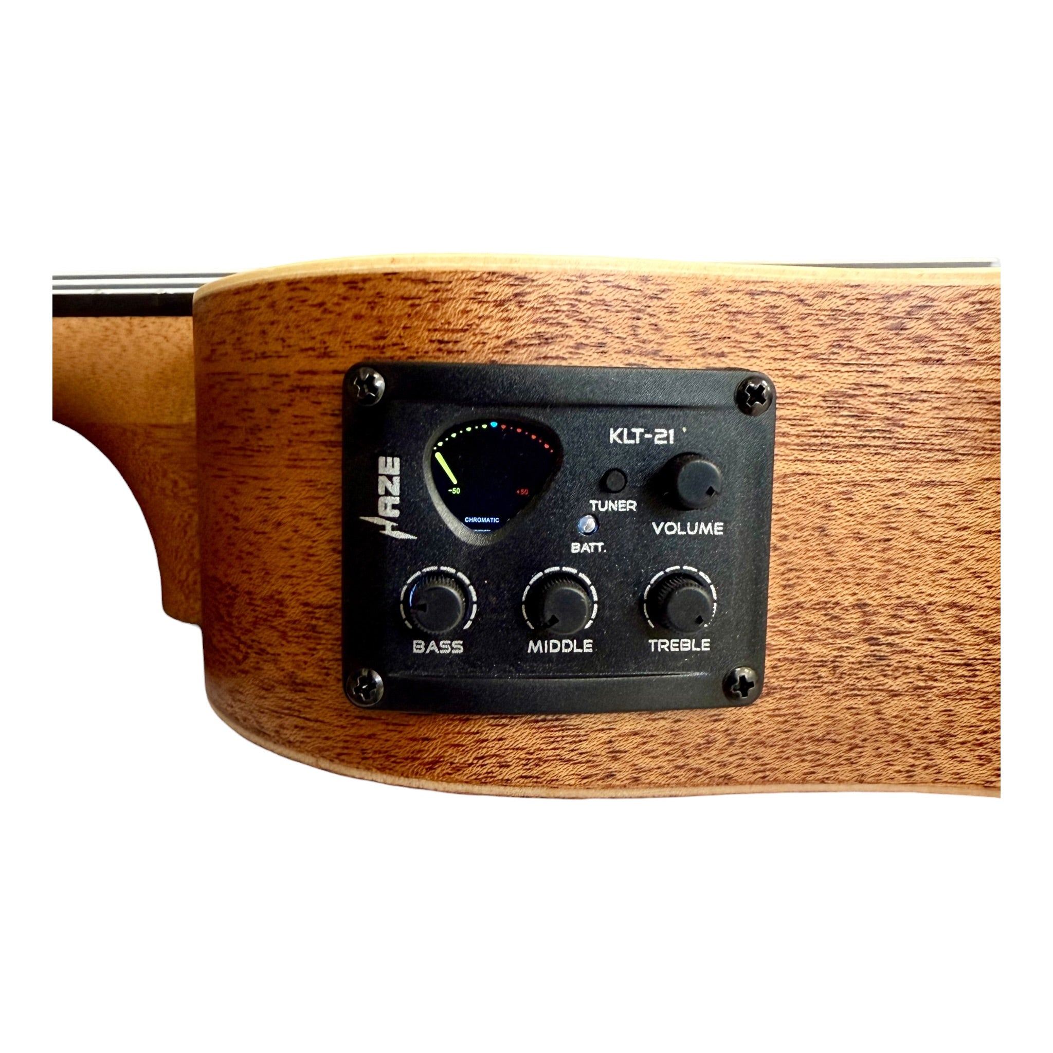 Haze UK120 Spruce Top Acoustic-Electric 23" Concert Ukulele in Natural Matte - UK12023EQ