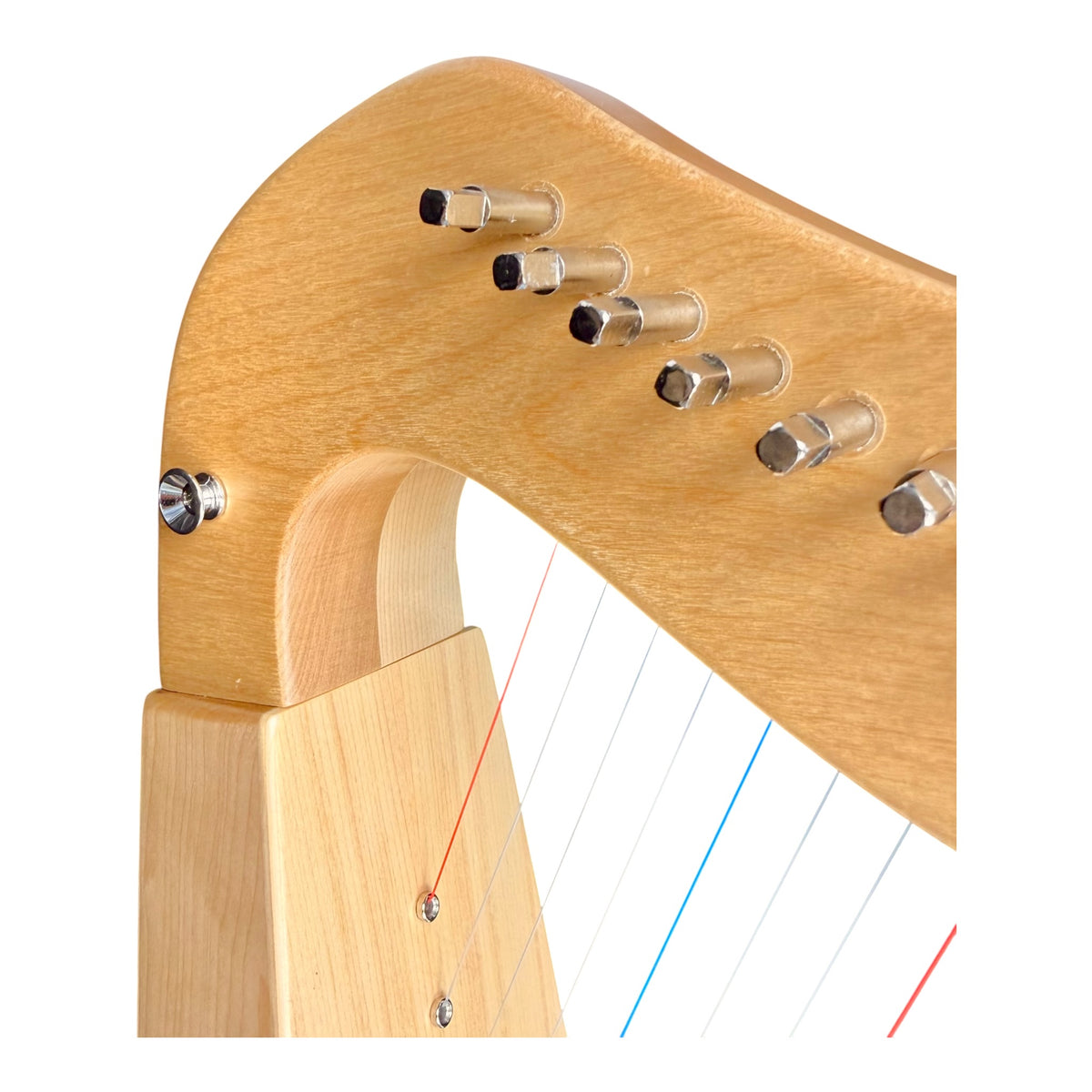 Haze WH19MSEQL 19-String Acoustic-Electric Lever-Fitted Lap Harp - Natural Maple Harp with Sitka Spruce Soundboard