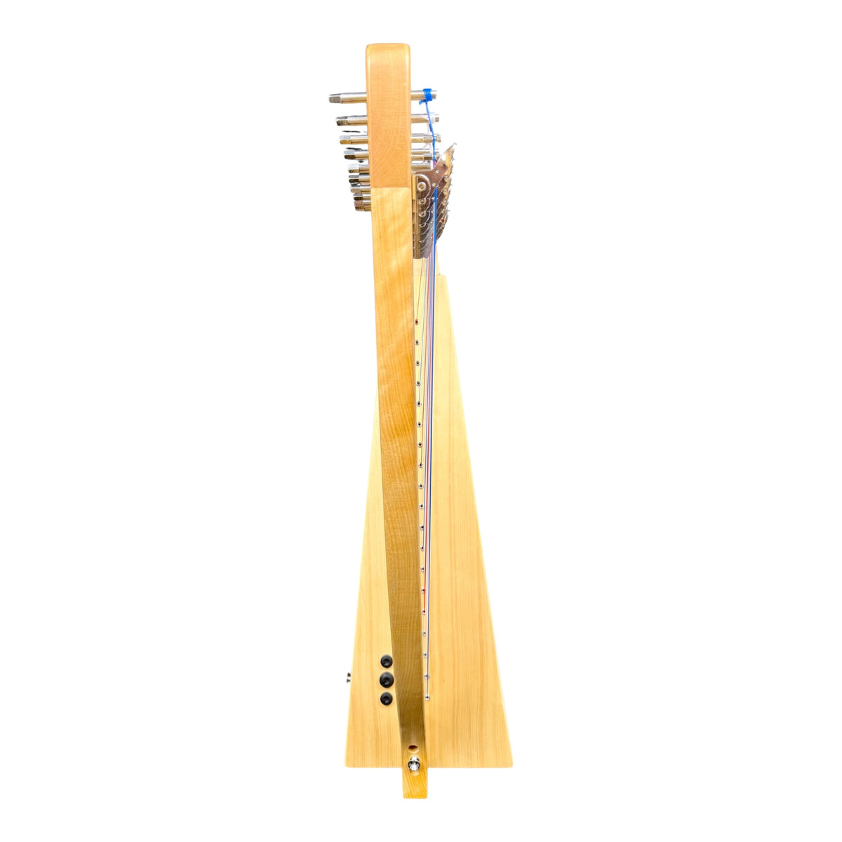 Haze WH19MSEQL 19-String Acoustic-Electric Lever-Fitted Lap Harp - Natural Maple Harp with Sitka Spruce Soundboard