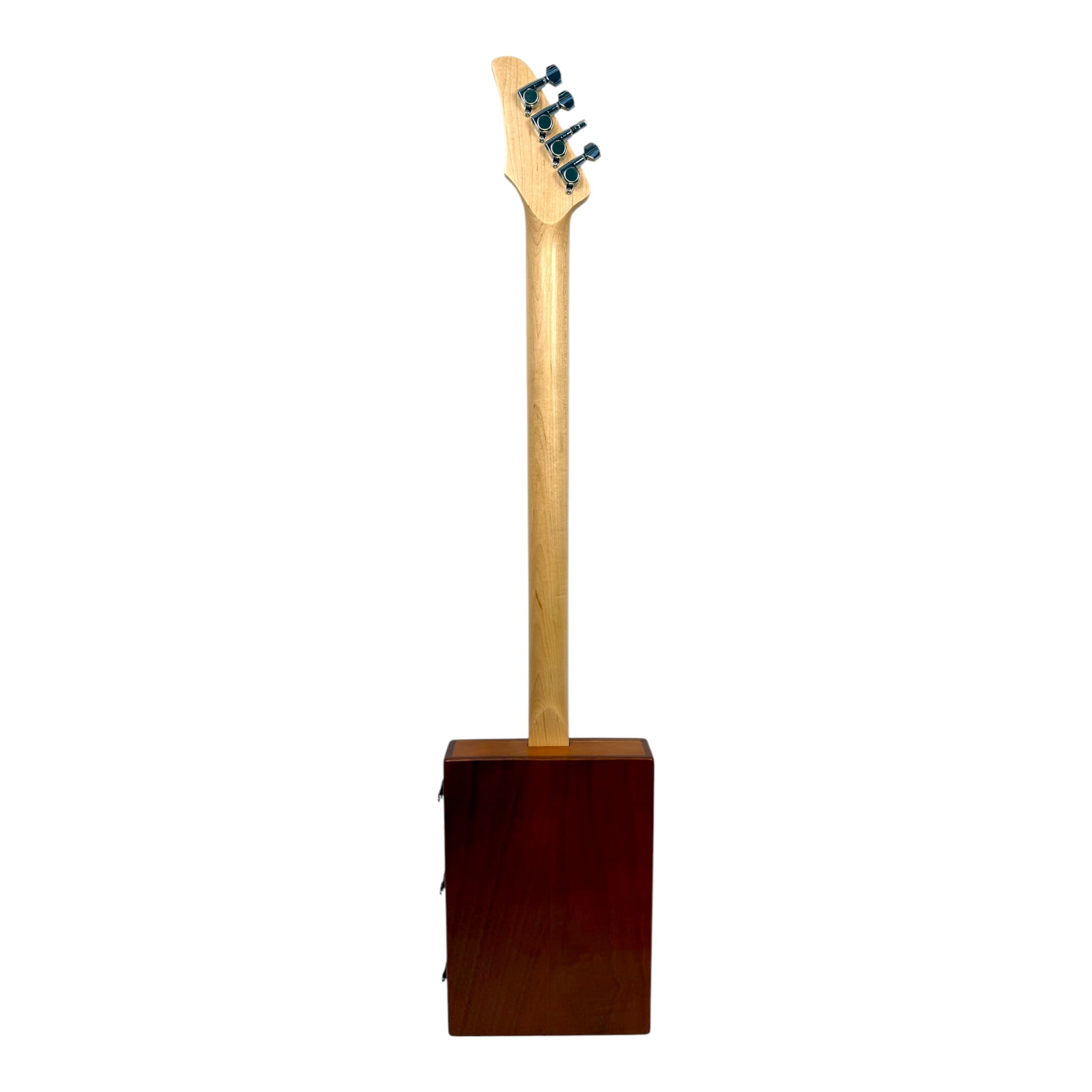 Haze "Blues" Mahogany Body 4-String Electric Cigar Box Guitar Complete DIY Kit - Passive Single Coil Pickup - X4