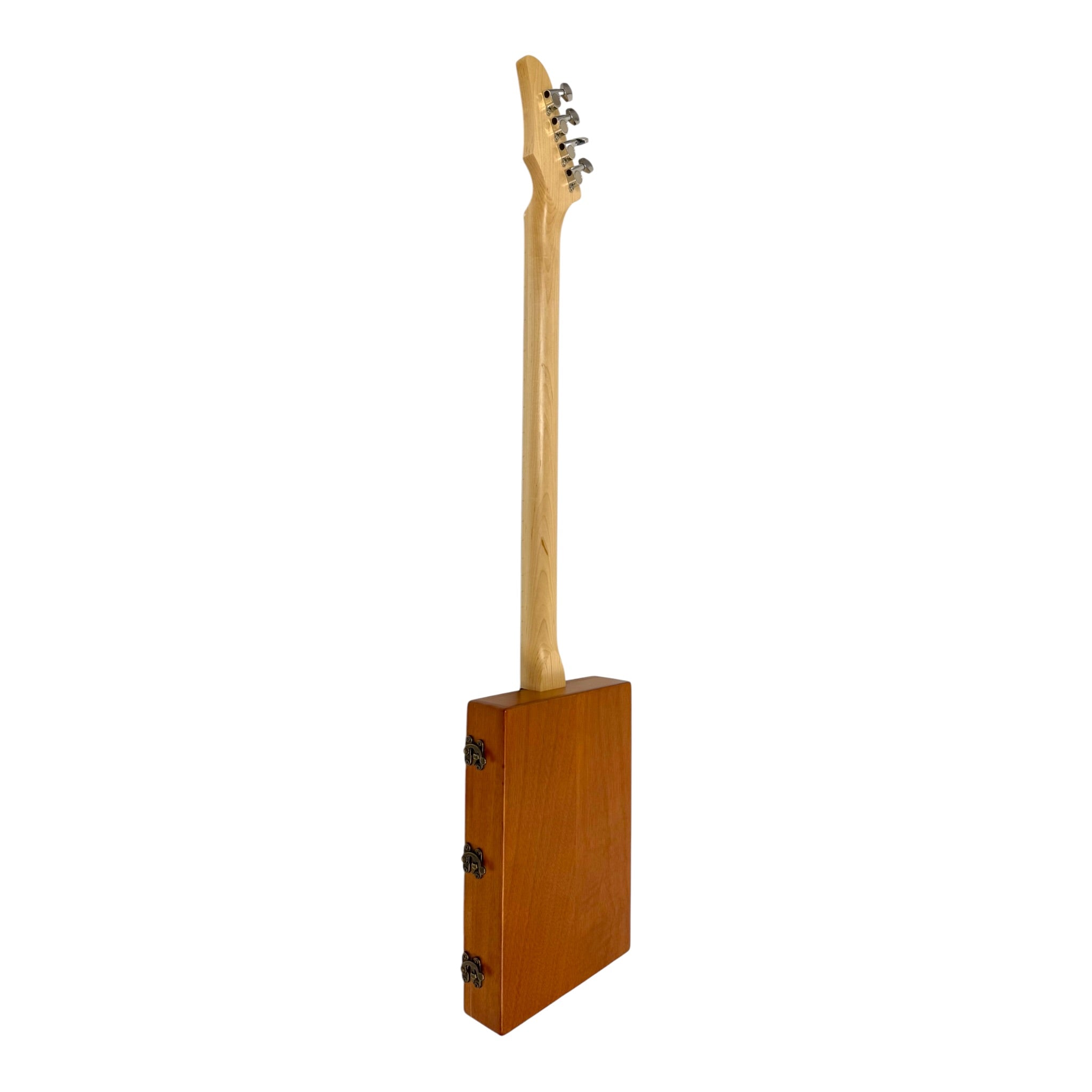 Haze "Blues" Mahogany Body 4-String Electric Cigar Box Guitar Complete DIY Kit - Passive Single Coil Pickup - X4