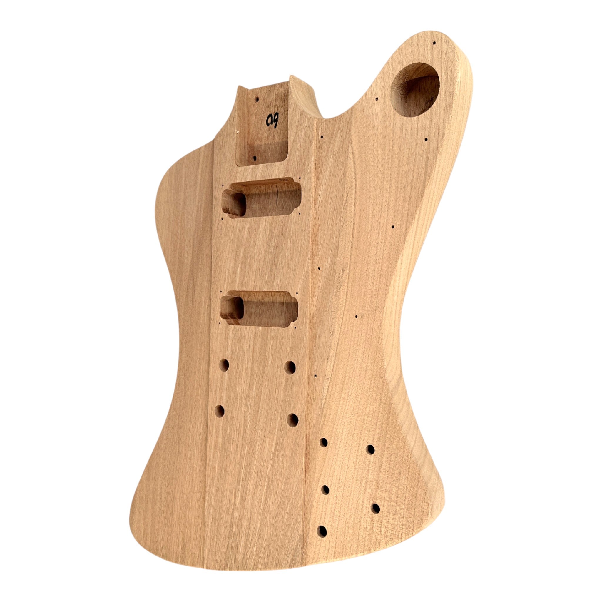 HSFB1930MDIY Solid Mahogany Bolt-On Neck HFB H-H Electric Guitar DIY Kit - Complete No-Soldering w/ White Pickguard & Chrome Hardware