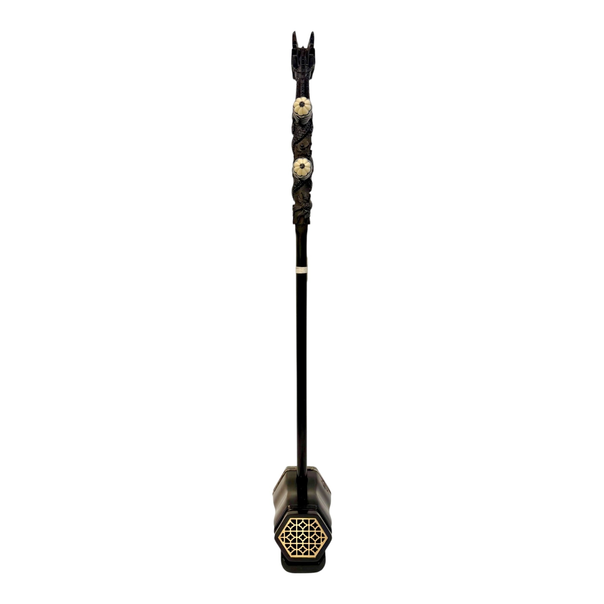 Hua Yin 华音 HY132L1 "Blossom Dragon" Ebony Erhu - Premium Travel Hard Case - Professional Series (Copy)