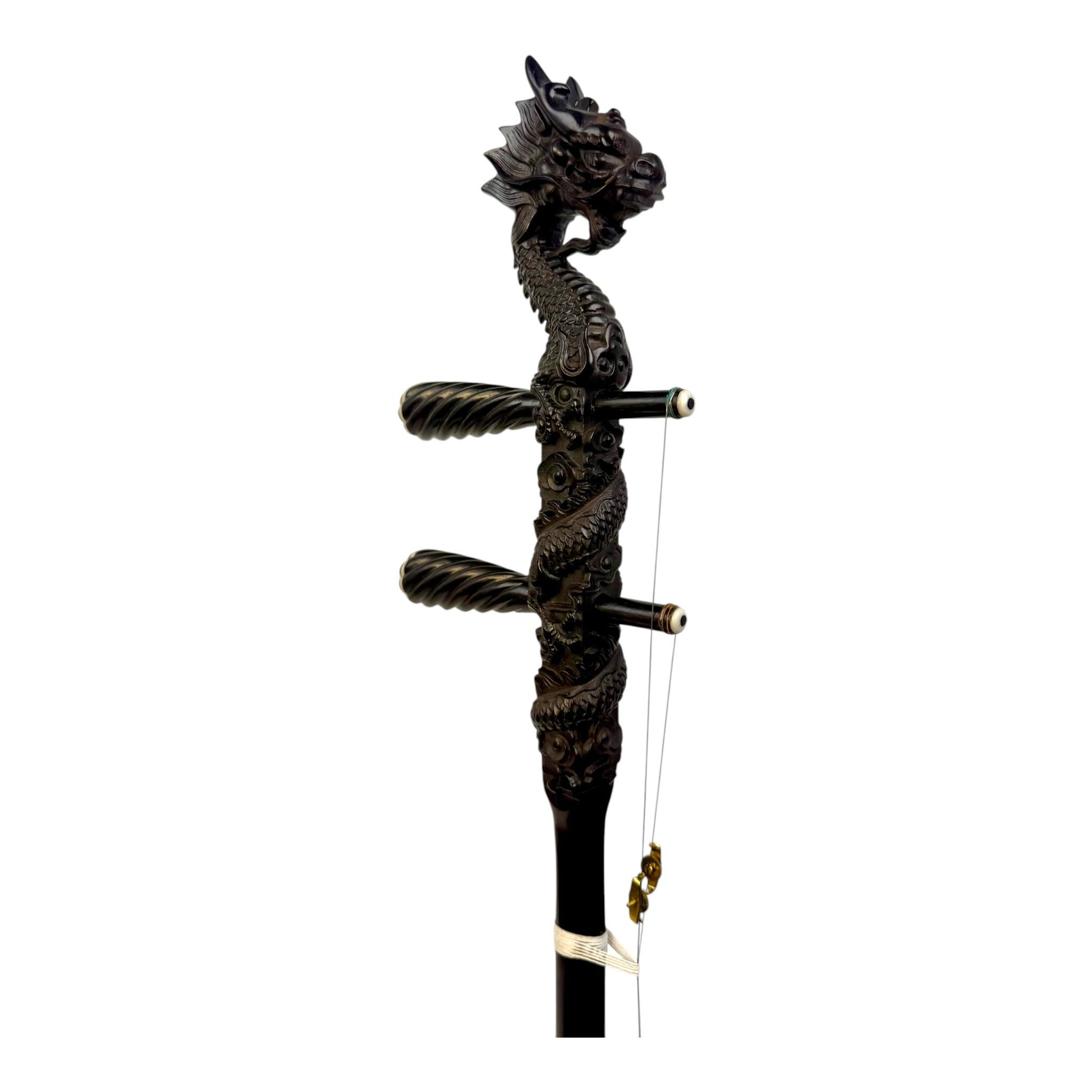 Hua Yin 华音 HY132L2 "Ruyi Dragon" Ebony Erhu - Premium Travel Hard Case - Professional Series