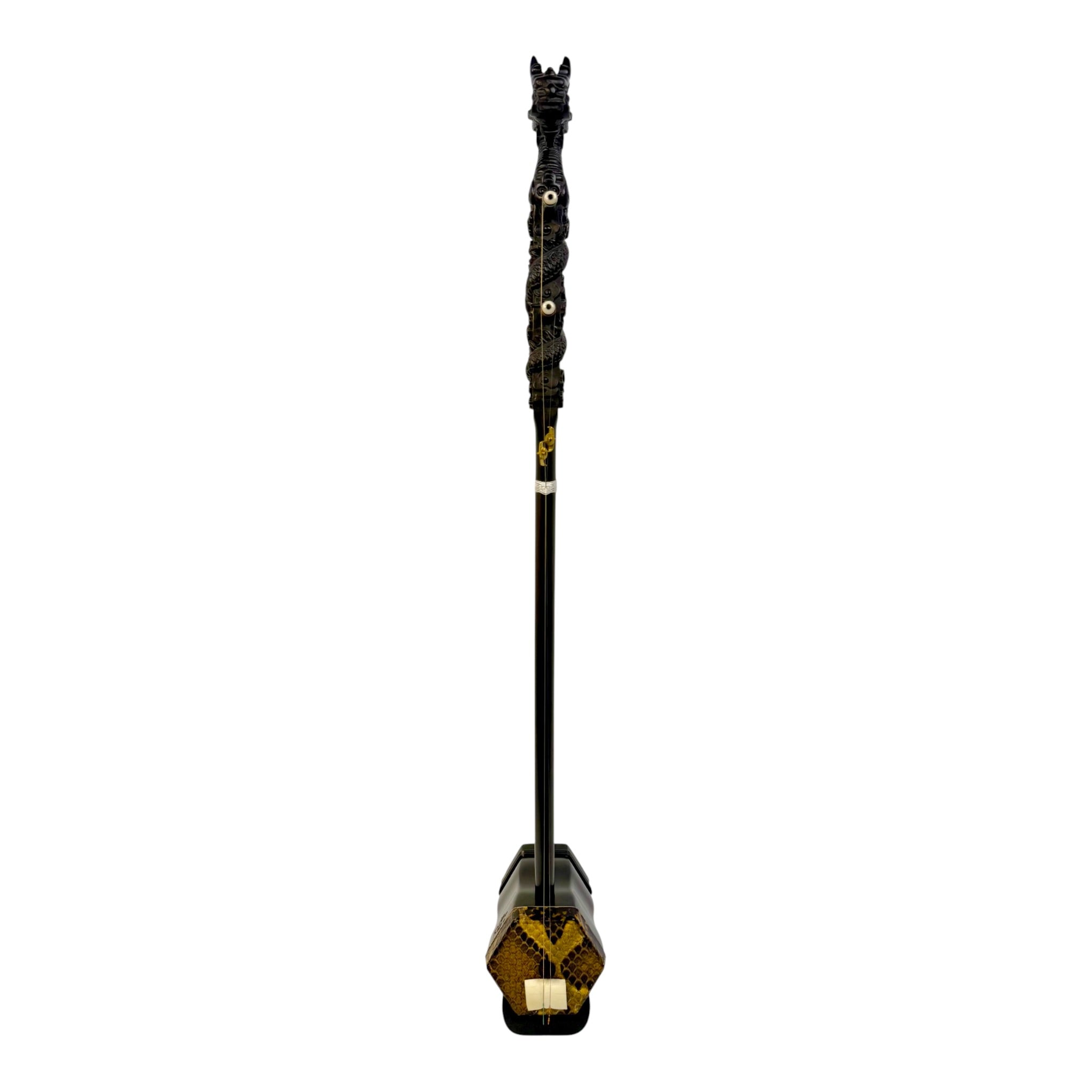 Hua Yin 华音 HY132L2 "Ruyi Dragon" Ebony Erhu - Premium Travel Hard Case - Professional Series