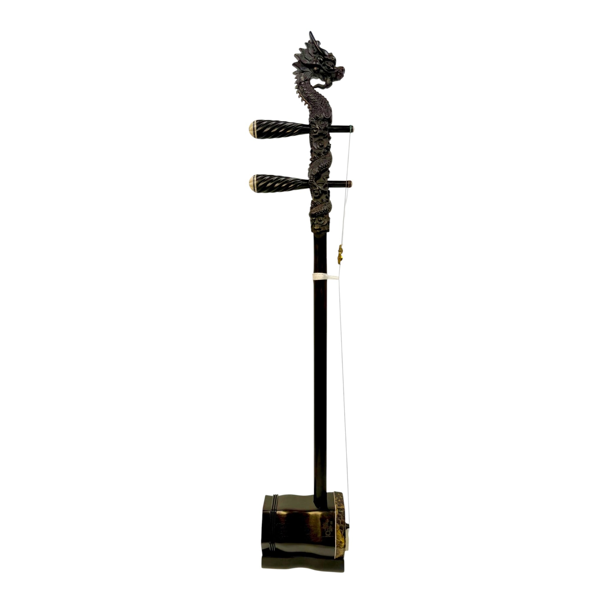 Hua Yin 华音 HY132L2 "Ruyi Dragon" Ebony Erhu - Premium Travel Hard Case - Professional Series