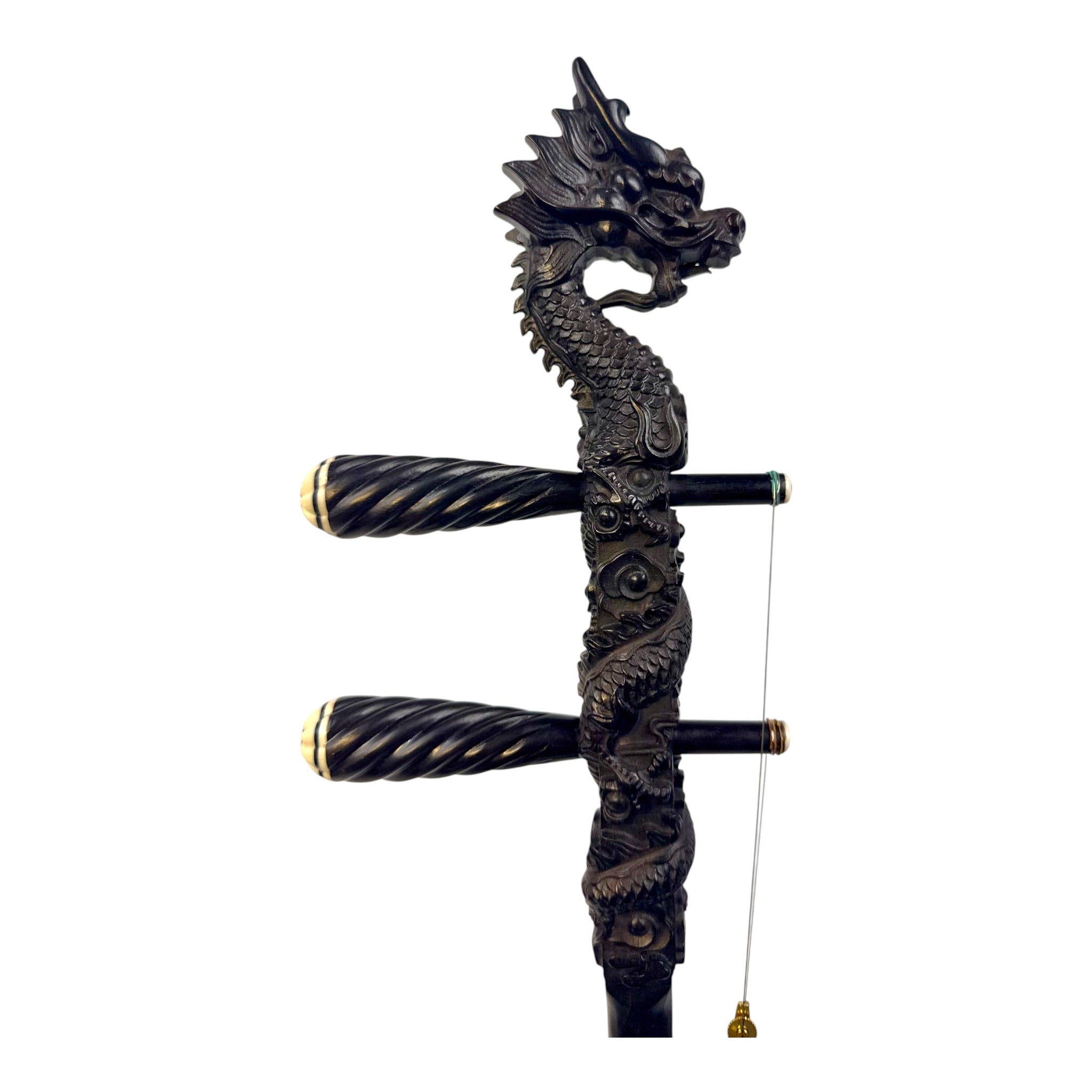 Hua Yin 华音 HY132L2 "Ruyi Dragon" Ebony Erhu - Premium Travel Hard Case - Professional Series
