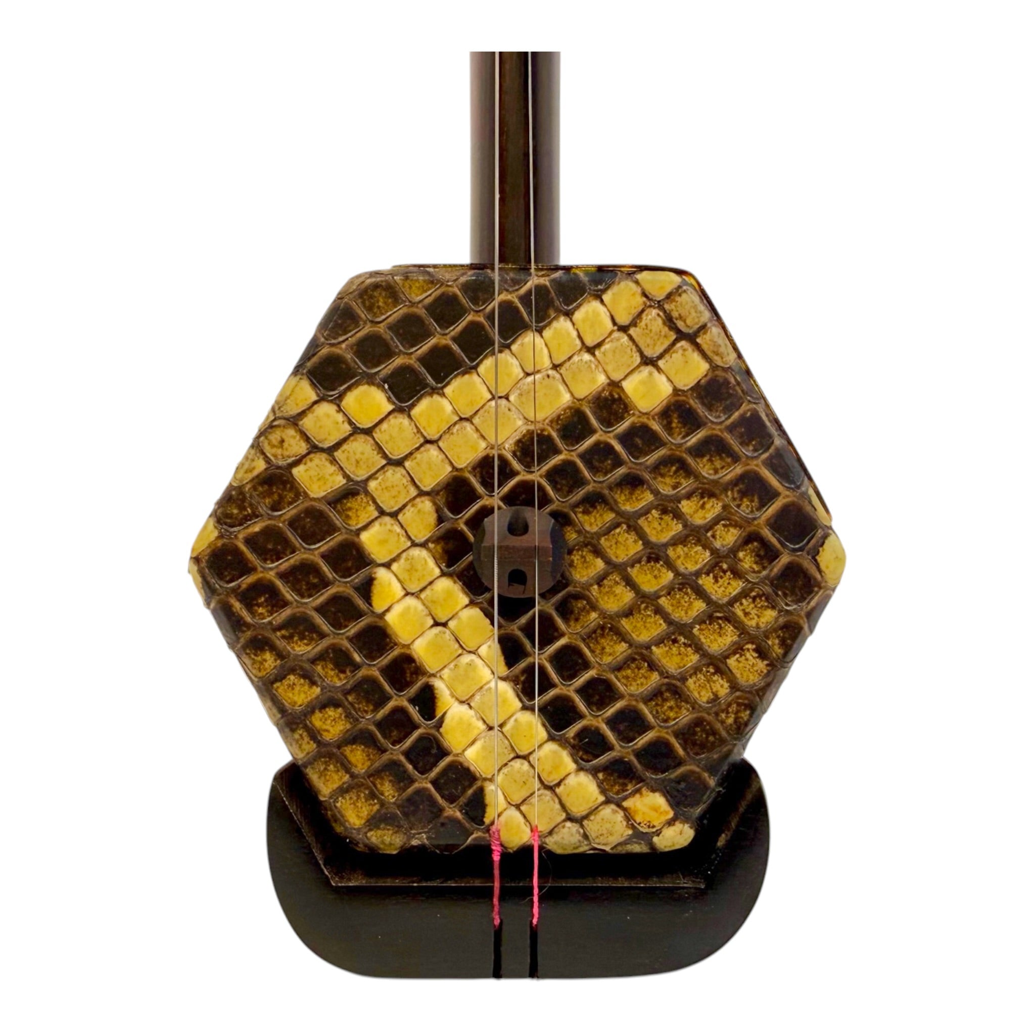 Hua Yin 华音 HY132S “Sacred Lotus” Ebony Erhu with Silver Inlay - Premium Travel Hard Case - Professional Series