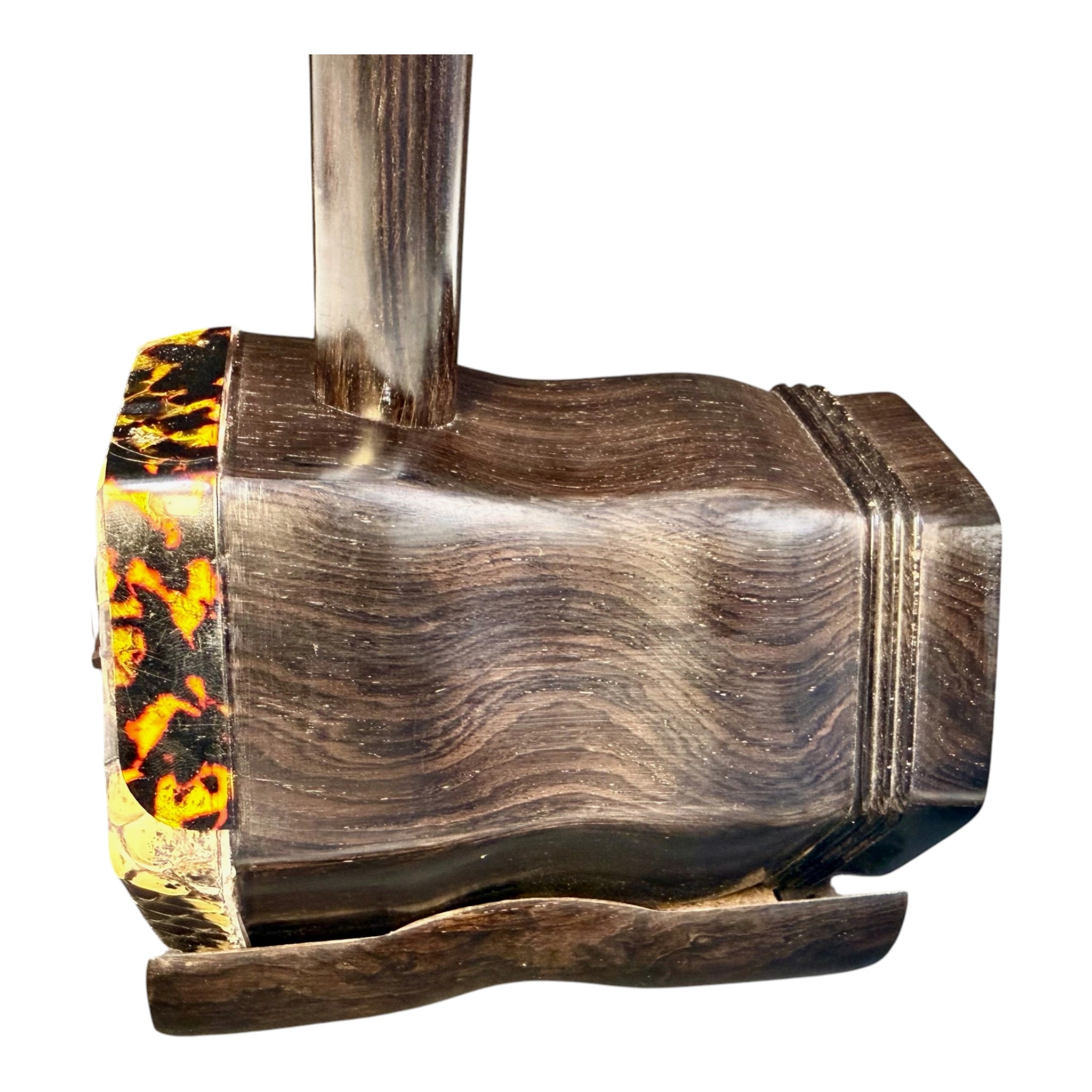 Hua Yin 华音 HY132S “Sacred Lotus” Ebony Erhu with Silver Inlay - Premium Travel Hard Case - Professional Series