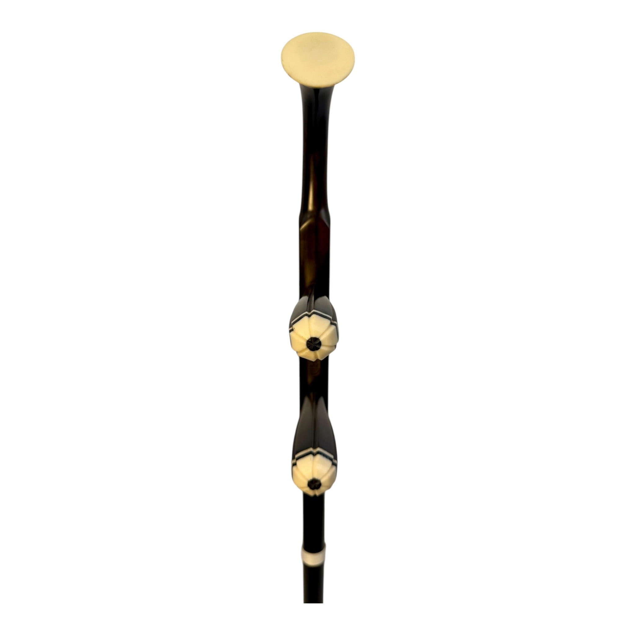 Hua Yin 华音 HY132S “Sacred Lotus” Ebony Erhu with Silver Inlay - Premium Travel Hard Case - Professional Series