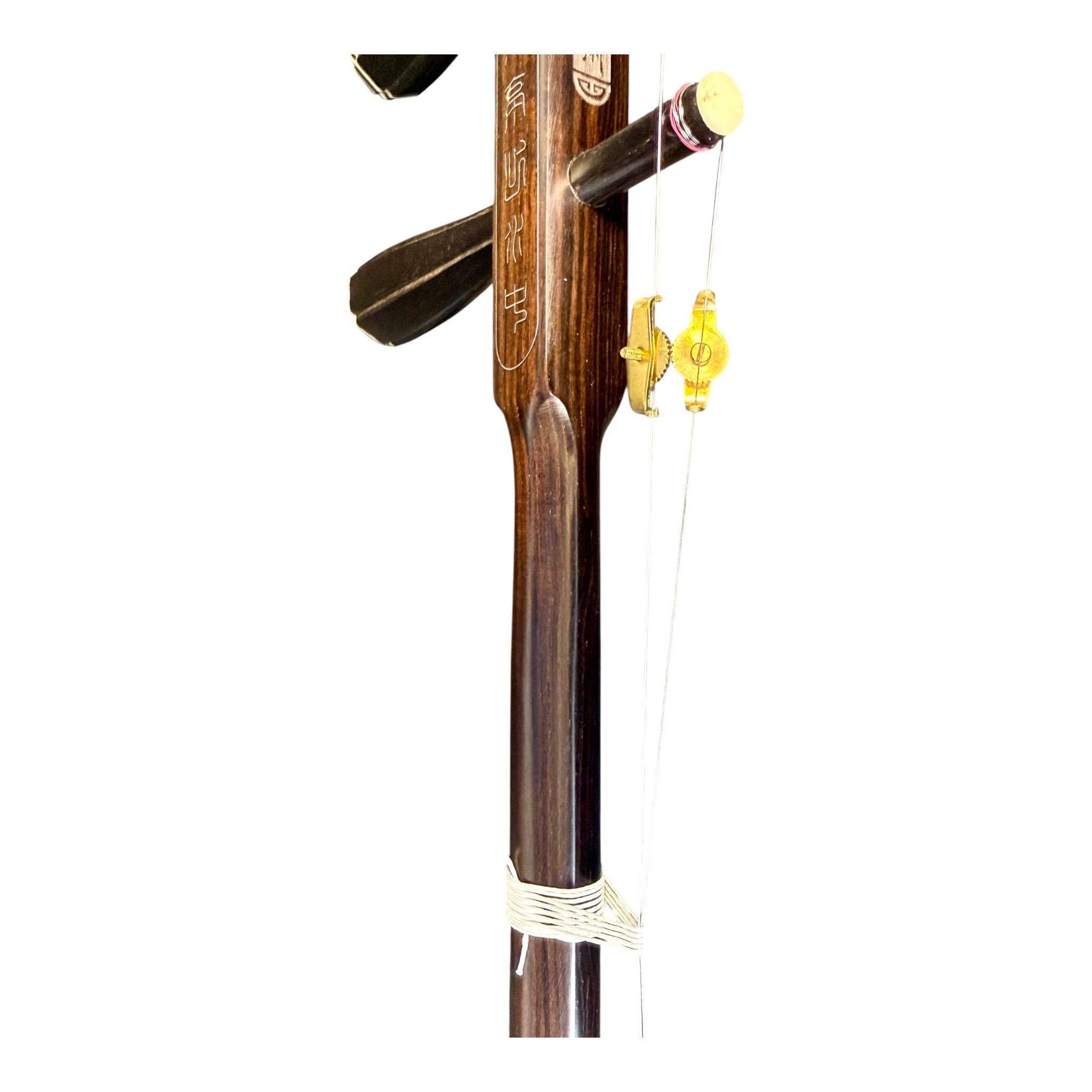 Hua Yin 华音 HY132S “Sacred Lotus” Ebony Erhu with Silver Inlay - Premium Travel Hard Case - Professional Series