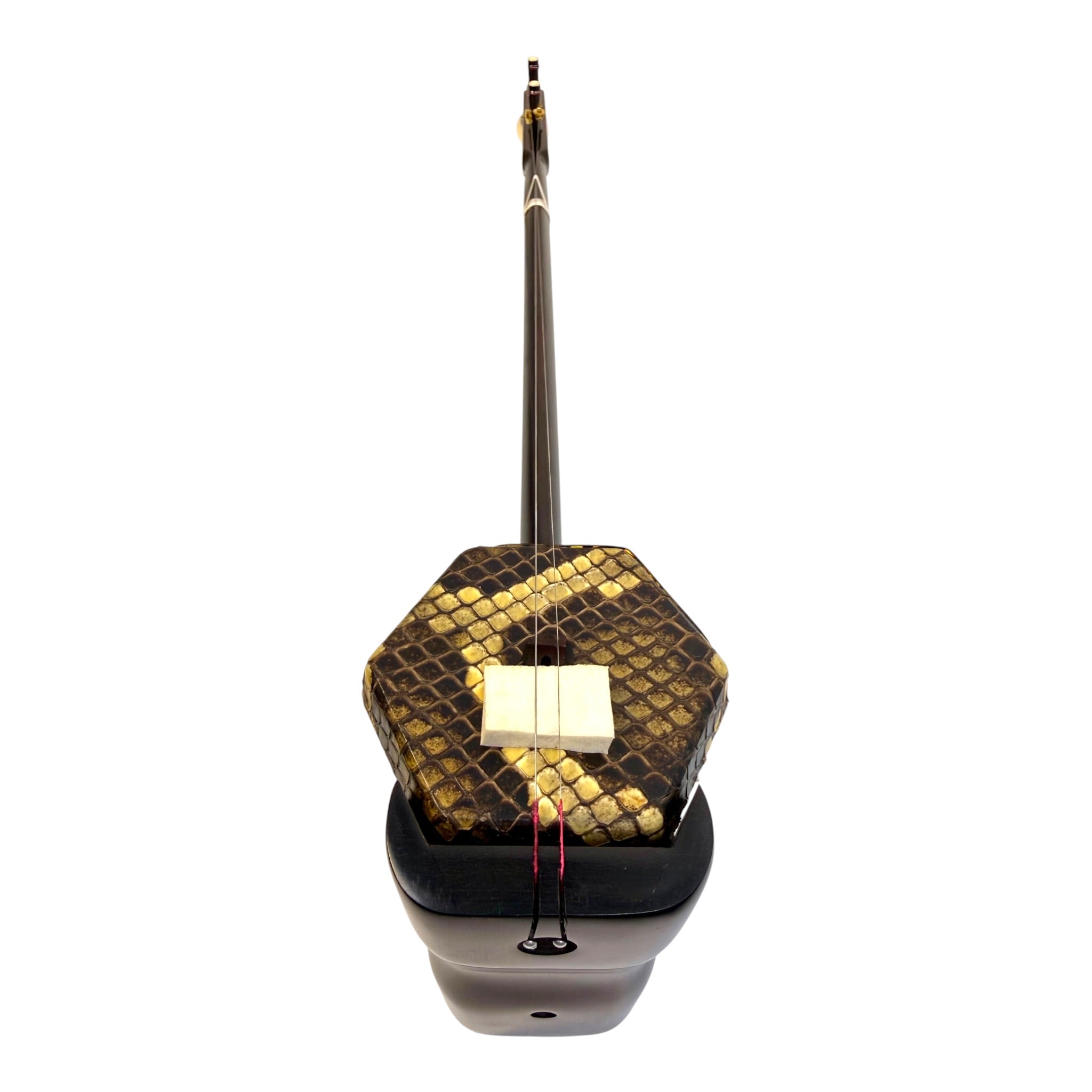 Hua Yin 华音 HY132S “Sacred Lotus” Ebony Erhu with Silver Inlay - Premium Travel Hard Case - Professional Series