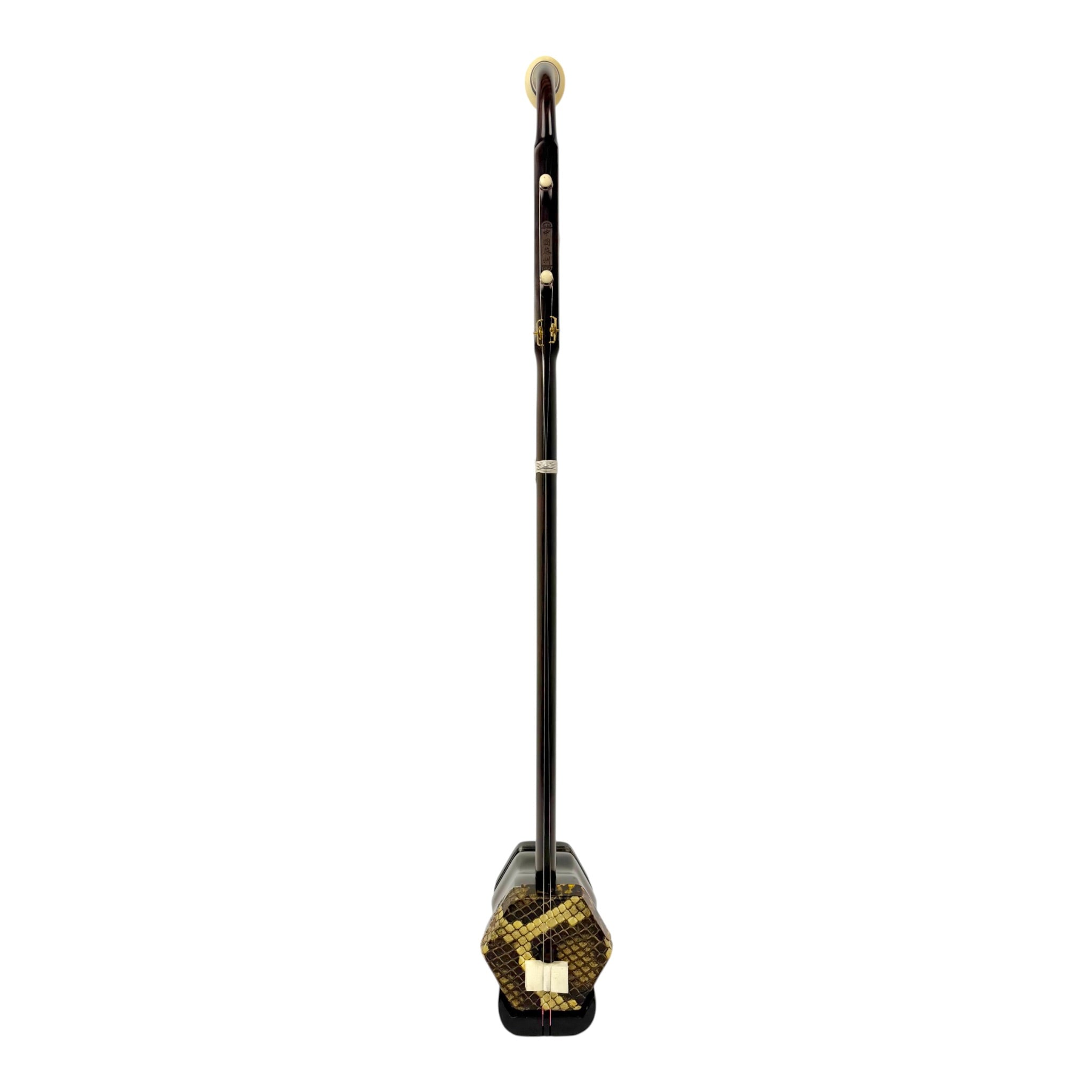Hua Yin 华音 HY132S “Sacred Lotus” Ebony Erhu with Silver Inlay - Premium Travel Hard Case - Professional Series