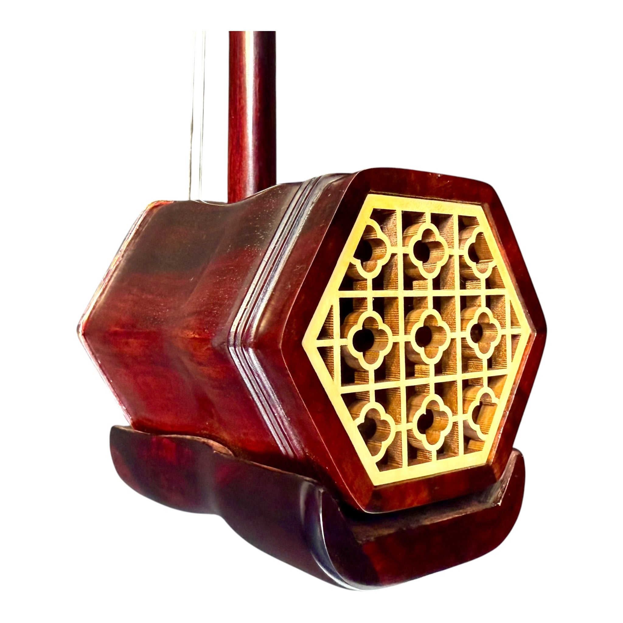 Hua Yin 华音 HY134B "Sunrise Crest" Zitan Sandalwood Erhu - Premium Travel Hard Case - Professional Series