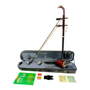 Hua Yin 华音 HY134B "Sunrise Crest" Zitan Sandalwood Erhu - Premium Travel Hard Case - Professional Series