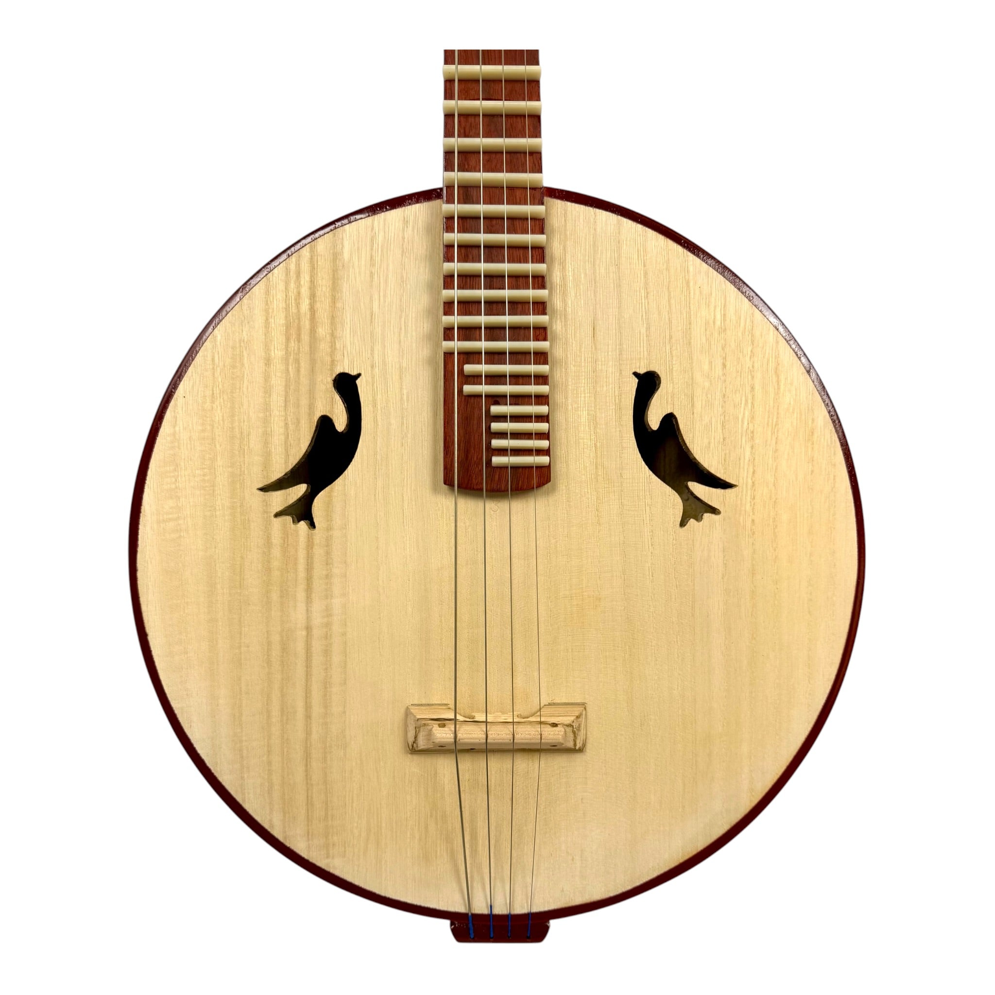 Hua Yin ZR300 Hardwood Zhongruan Chinese Moon Guitar - Traditional 4-String Tenor Ruan for Beginners & Education