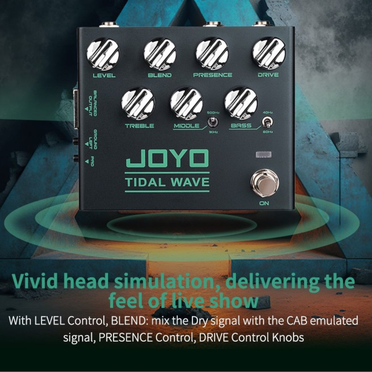 (PREORDER : EST LATE SEPT 2026) Joyo R30 "Tidal Wave" Bass Preamp & DI Pedal for 90's Bass Tone