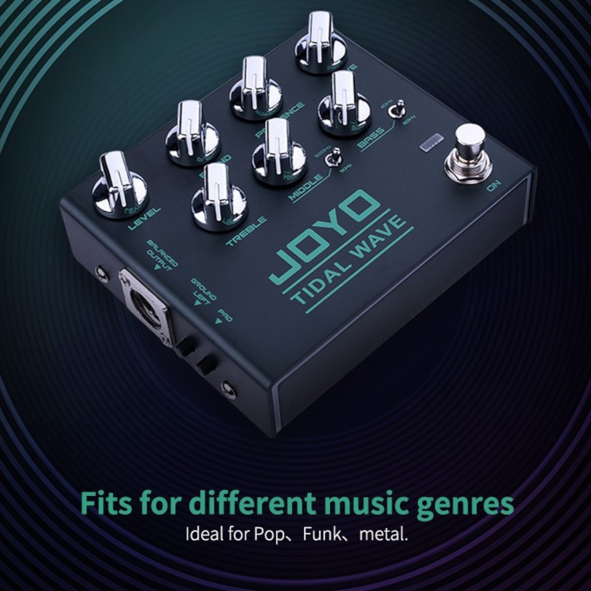 (PREORDER : EST LATE SEPT 2026) Joyo R30 "Tidal Wave" Bass Preamp & DI Pedal for 90's Bass Tone