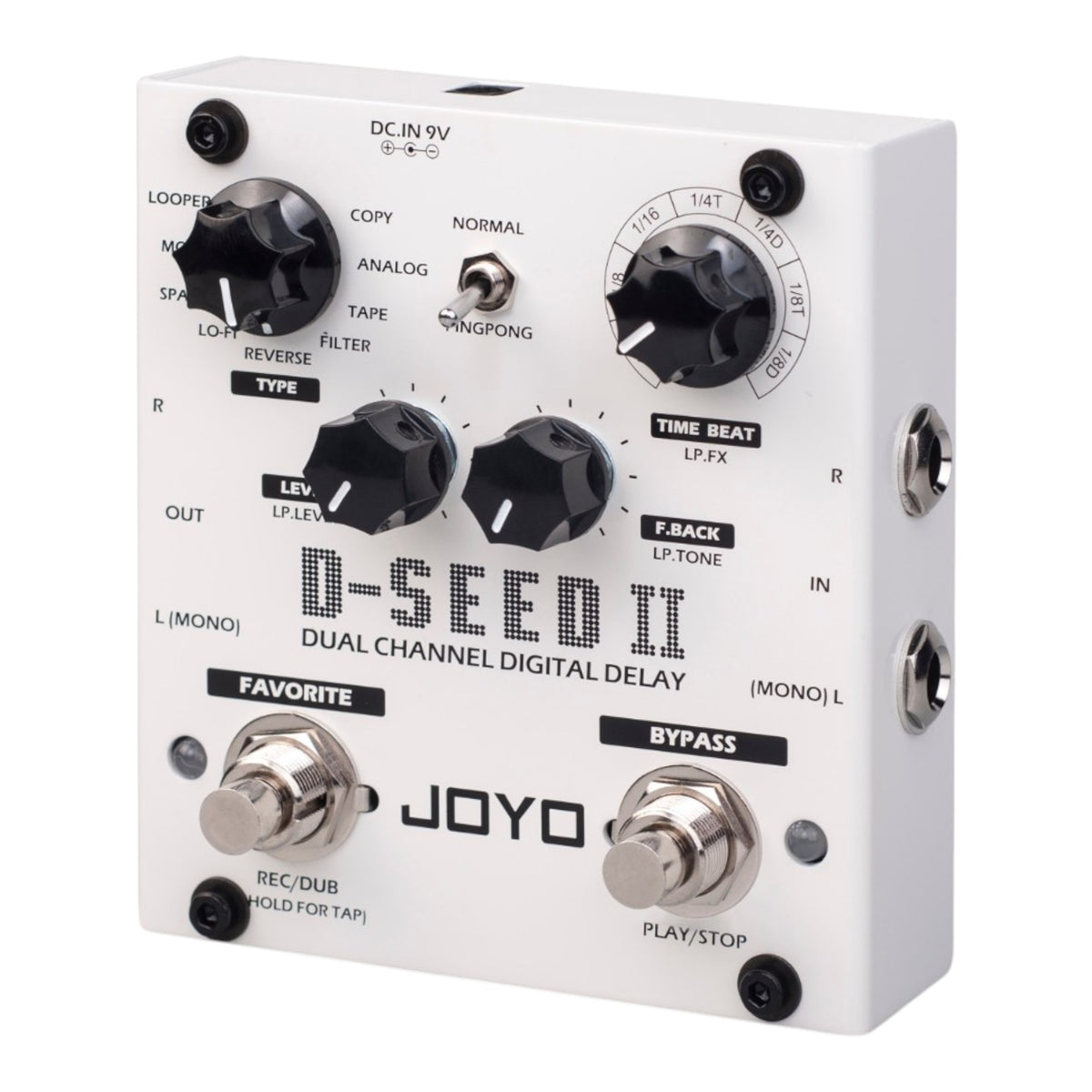 (PREORDER : EST LATE SEPT 2026) Joyo DSEEDII Dual Channel Digital Delay Effect Guitar Pedal w/ Built-In Looper