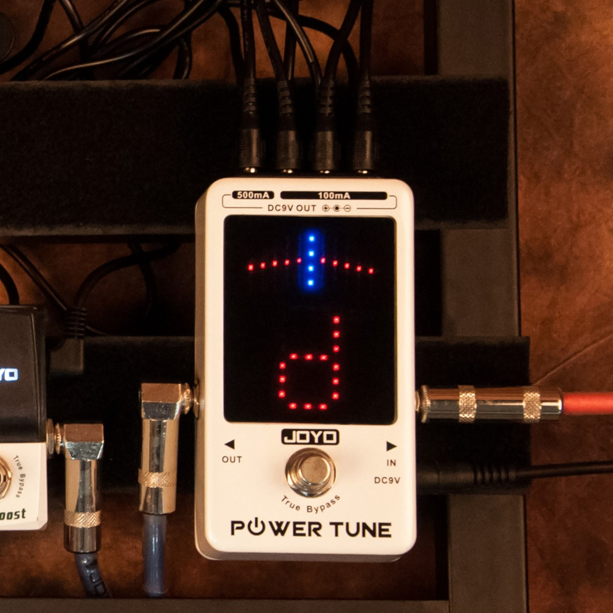 Joyo JF18R "Power Tune" Low-Noise Isolated DC 9V Power Supply & Chromatic Tuner Pedal