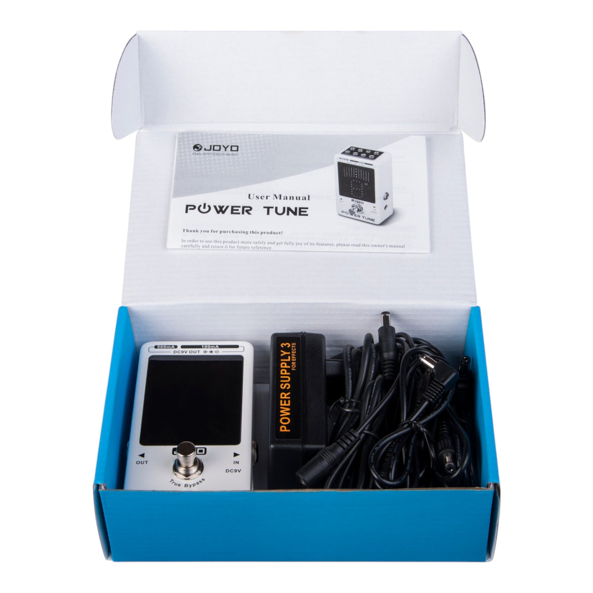 Joyo JF18R "Power Tune" Low-Noise Isolated DC 9V Power Supply & Chromatic Tuner Pedal