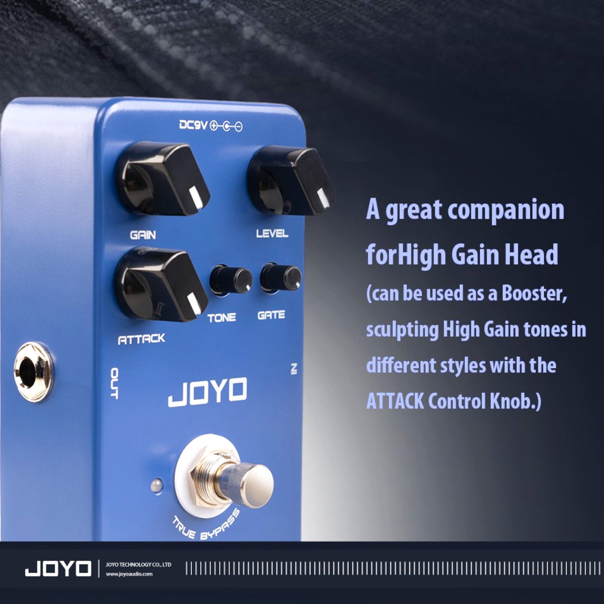 (PREORDER : EST LATE SEPT 2026) Joyo JF23 "Argos Overdrive" 6-Mode Overdrive & Adjustable Noise Gate Guitar Pedal w/ Gain & Tone Control