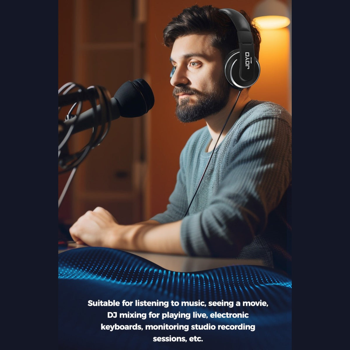 (PREORDER : EST LATE SEPT 2026) Joyo JMH04 Studio Monitor Over-Ear Headphones w/ 50mm High-Fidelity Drivers