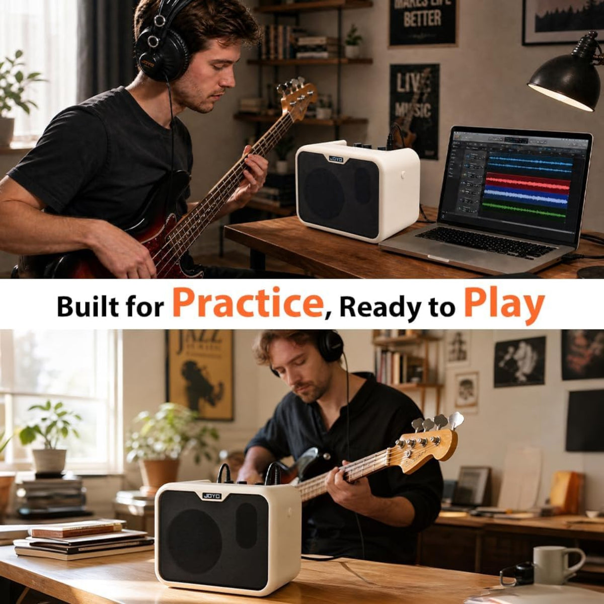(PREORDER : EST. LATE SEPT 2026) Joyo MA10B Portable Dual-Channel 10W Mini Electric Bass Amplifier w/ 5" Full-Range Speaker