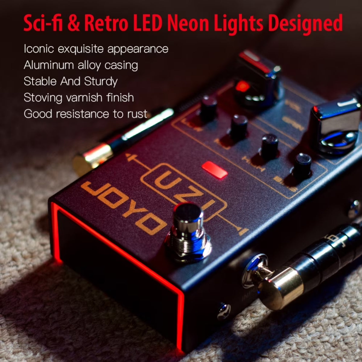 (PREORDER : EST LATE SEPT 2026) Joyo R03 "Uzi" High-Gain Heavy Distortion Effects Pedal w/ Bias Control