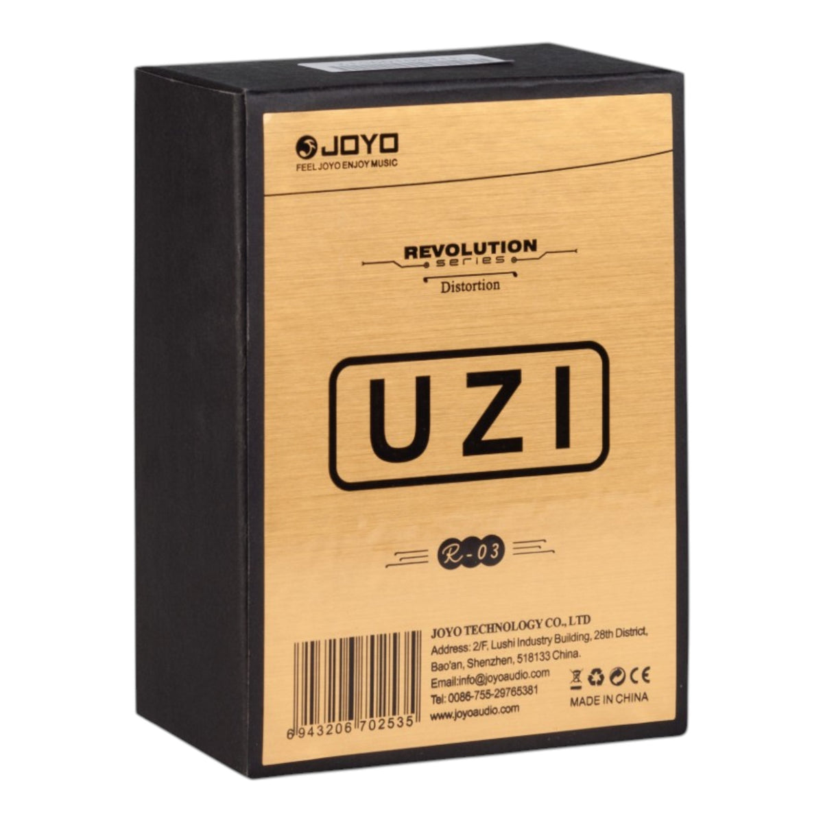 (PREORDER : EST LATE SEPT 2026) Joyo R03 "Uzi" High-Gain Heavy Distortion Effects Pedal w/ Bias Control