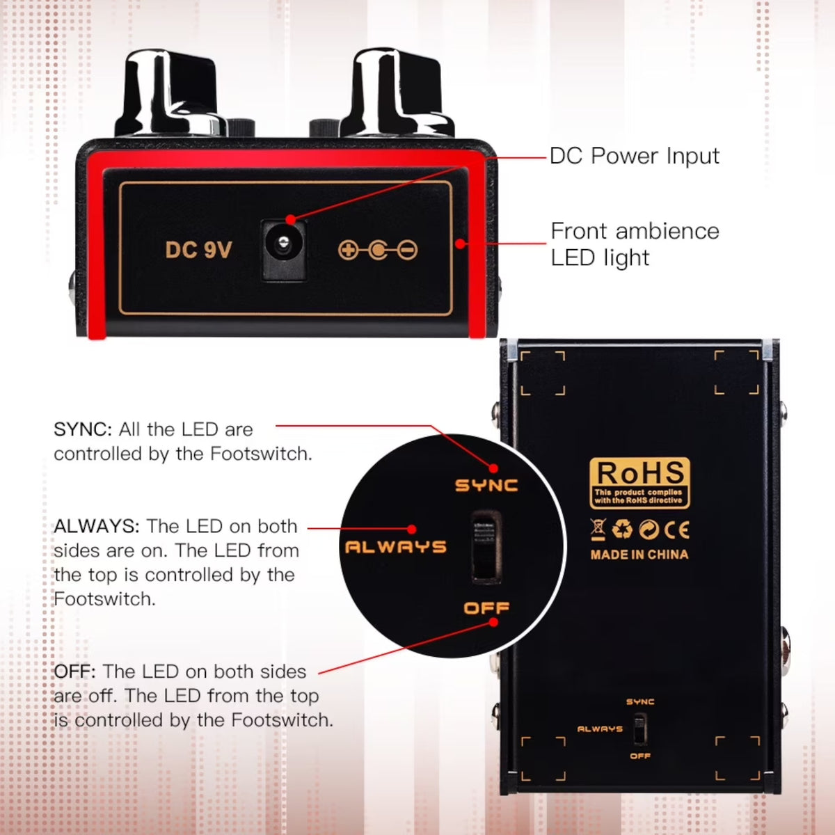 (PREORDER : EST LATE SEPT 2026) Joyo R03 "Uzi" High-Gain Heavy Distortion Effects Pedal w/ Bias Control