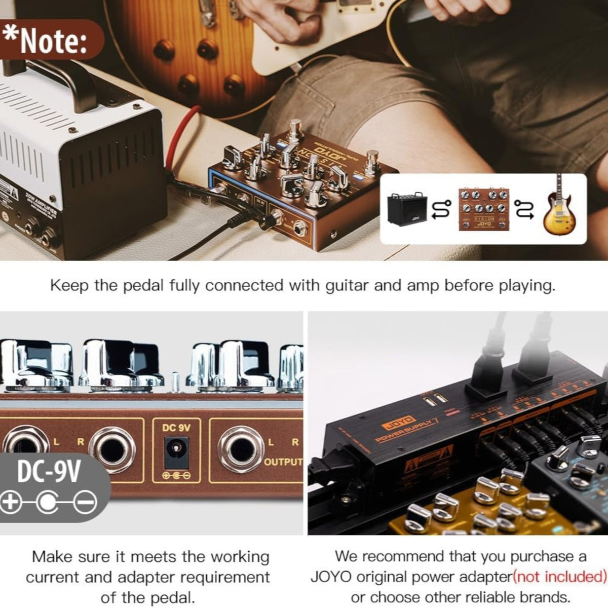 (PREORDER : EST LATE SEPT 2026) Joyo R09 "Vision" Dual Channel Modulation Effects Pedal w/ Tap Tempo