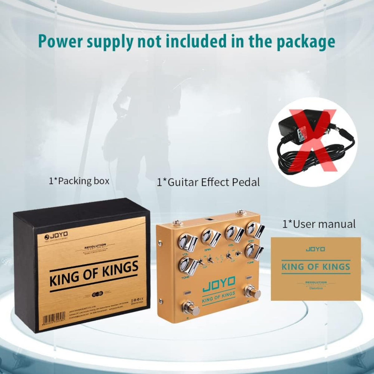 (PREORDER : EST LATE SEPT 2026) Joyo R20 "King of Kings" Dual Channel Vintage-Style Overdrive Effects Pedal w/ Diode Clipping