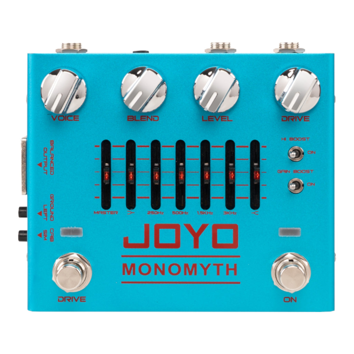 (PREORDER : EST LATE SEPT 2026) Joyo R26 "Monomyth" Dual Channel 6-Band EQ Bass Preamp & DI Pedal w/ Overdrive