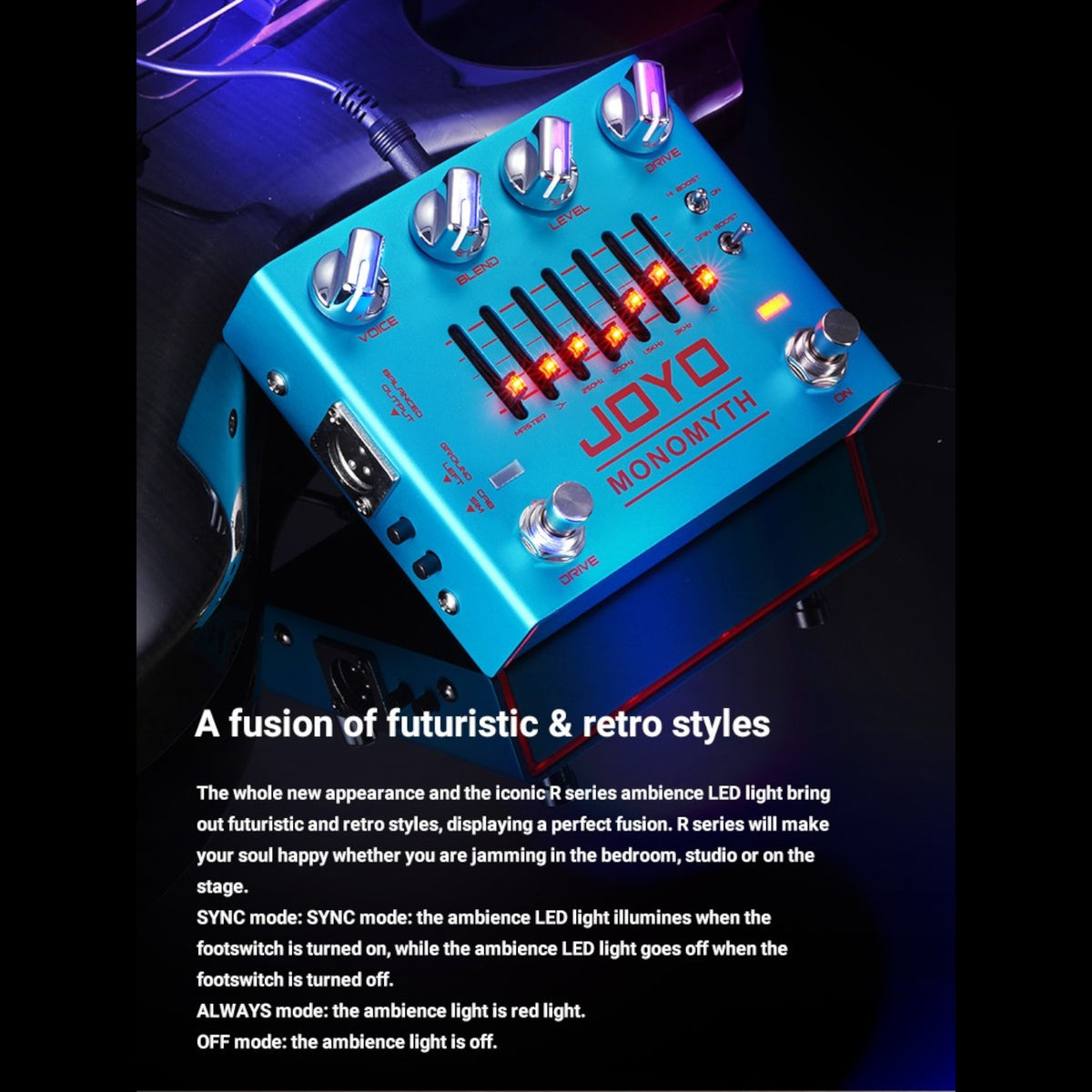 (PREORDER : EST LATE SEPT 2026) Joyo R26 "Monomyth" Dual Channel 6-Band EQ Bass Preamp & DI Pedal w/ Overdrive
