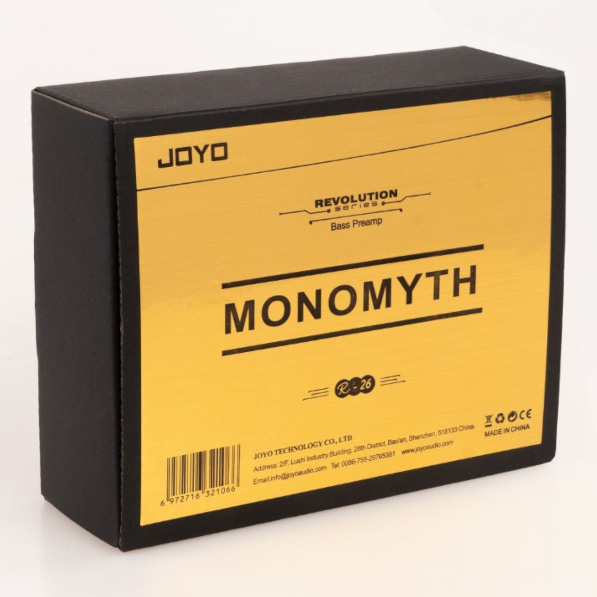 (PREORDER : EST LATE SEPT 2026) Joyo R26 "Monomyth" Dual Channel 6-Band EQ Bass Preamp & DI Pedal w/ Overdrive