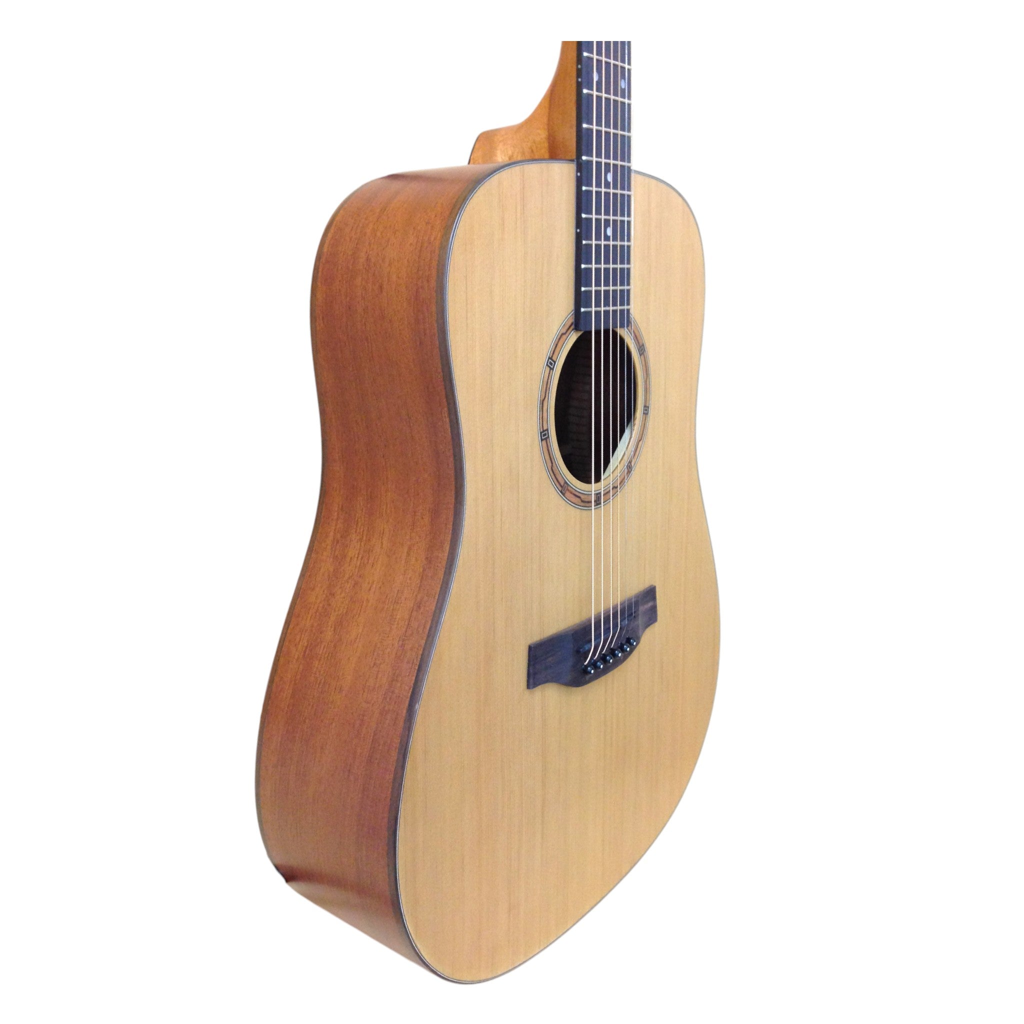 Klema K100DC Solid Canadian Cedar Top Mahogany Body Dreadnought Cutaway Acoustic Guitar - Natural