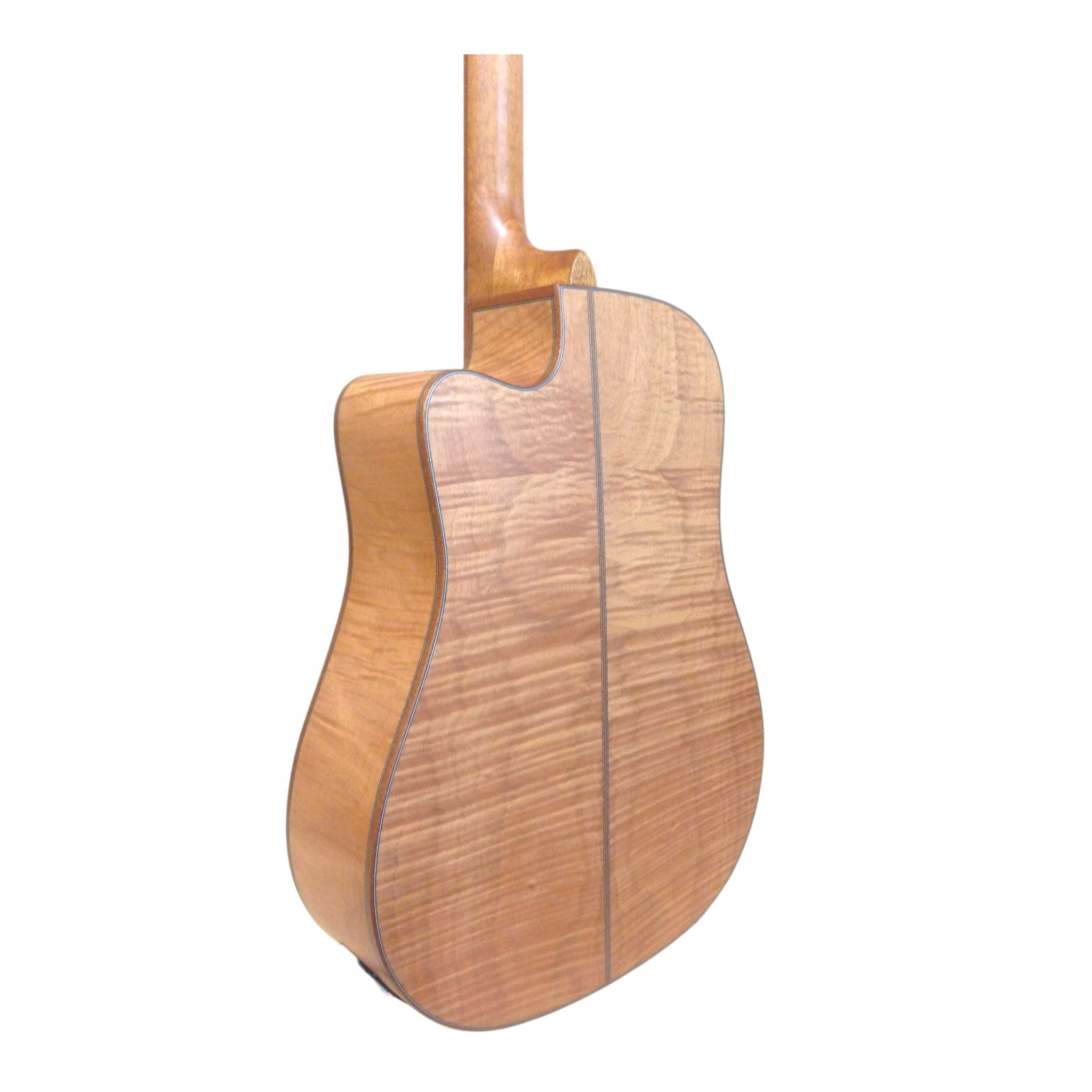 Klema K200DCCE Solid Canadian Cedar Top Flamed Maple Body Dreadnought Cutaway Acoustic Guitar - Natural