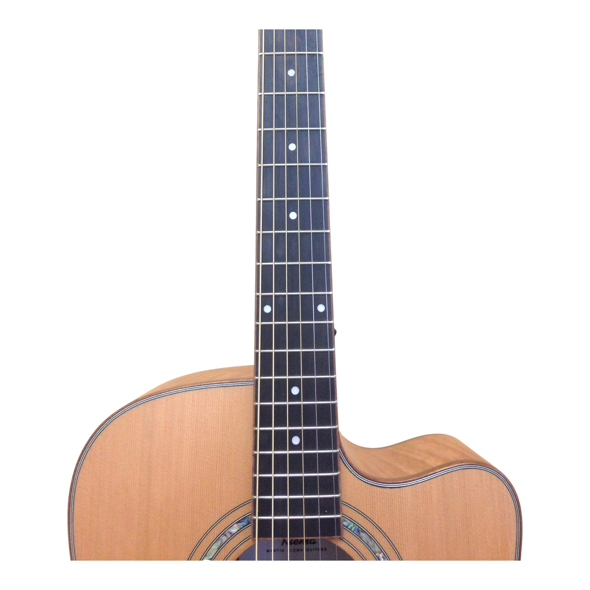 Klema K200DCCE Solid Canadian Cedar Top Flamed Maple Body Dreadnought Cutaway Acoustic Guitar - Natural