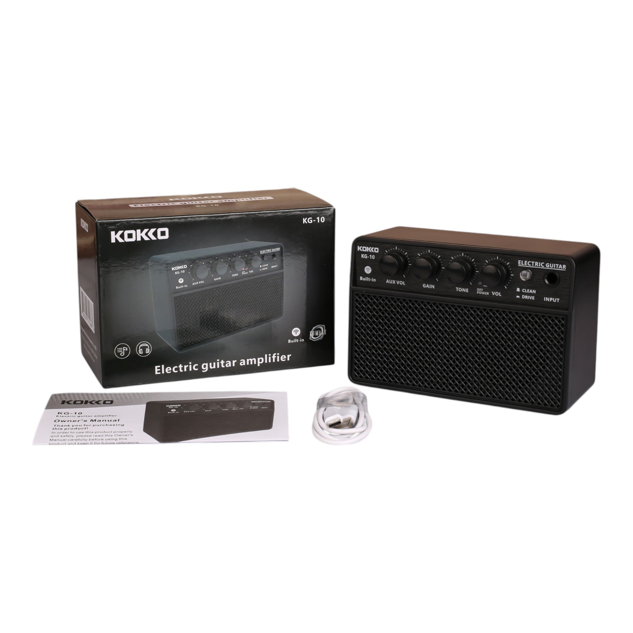 (PREORDER: MID OCT 2026) Kokko KG10 10W Mini Rechargable Electric Guitar Amplifier with Bluetooth